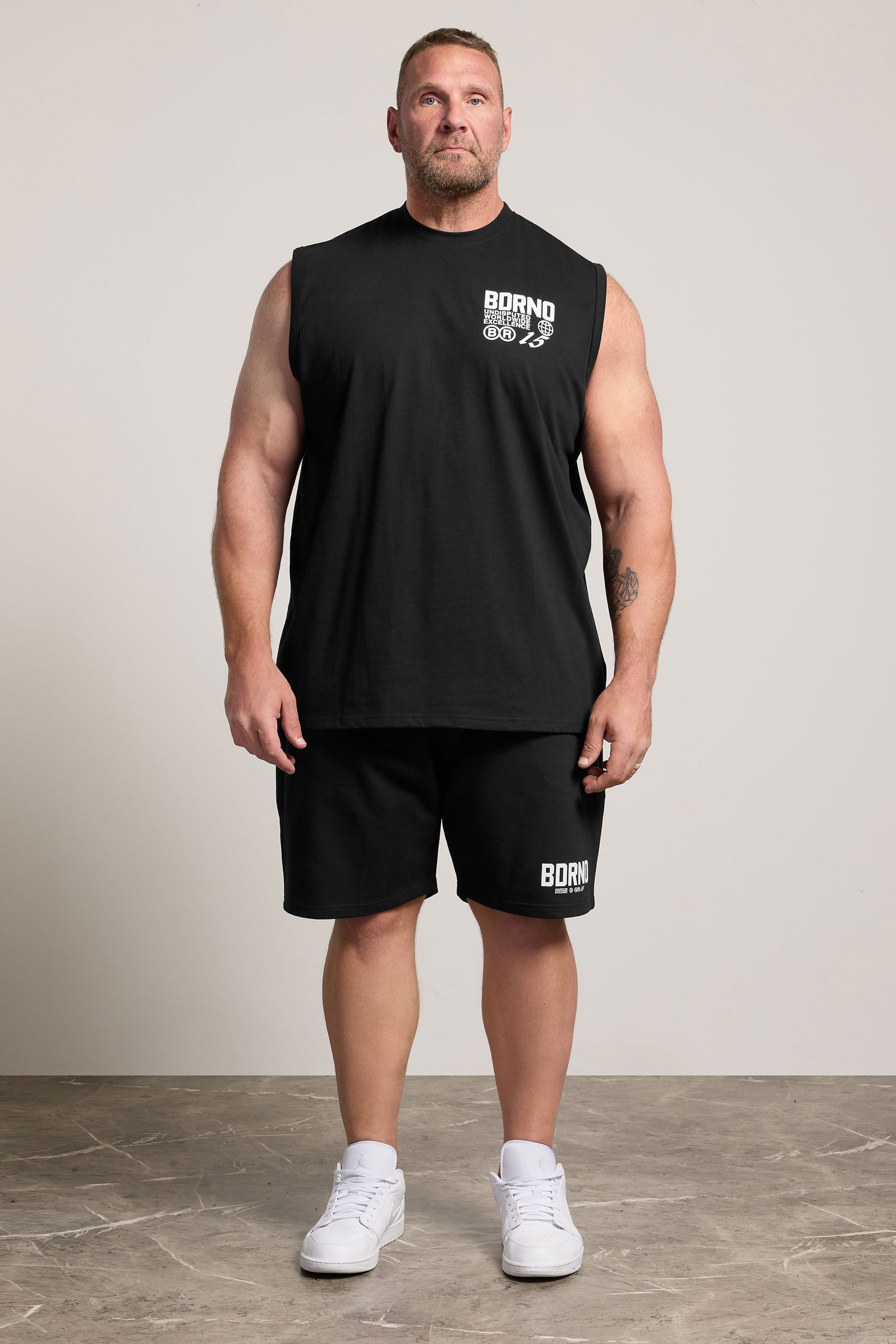 BDRNO Big & Tall Black Printed Vest | BadRhino 1