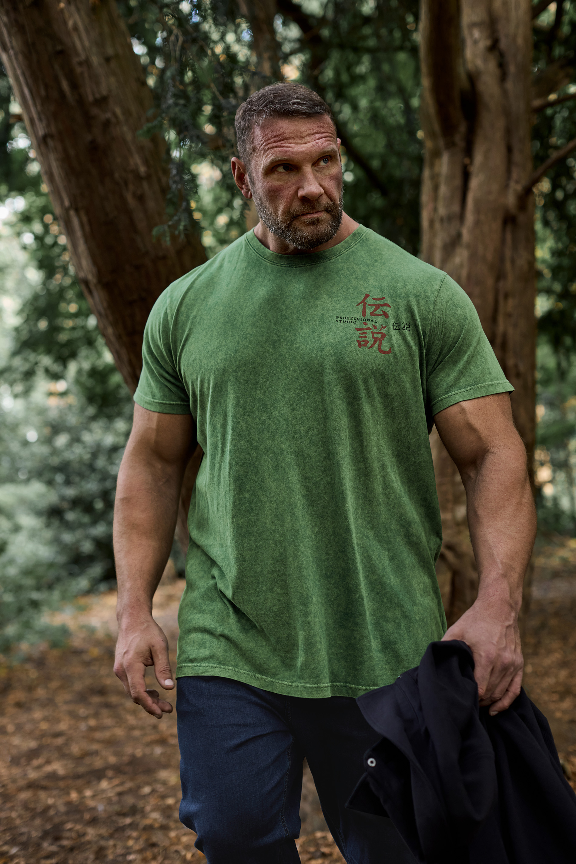 BadRhino Big & Tall Green Acid Wash Tiger Print T-Shirt | BadRhino 1