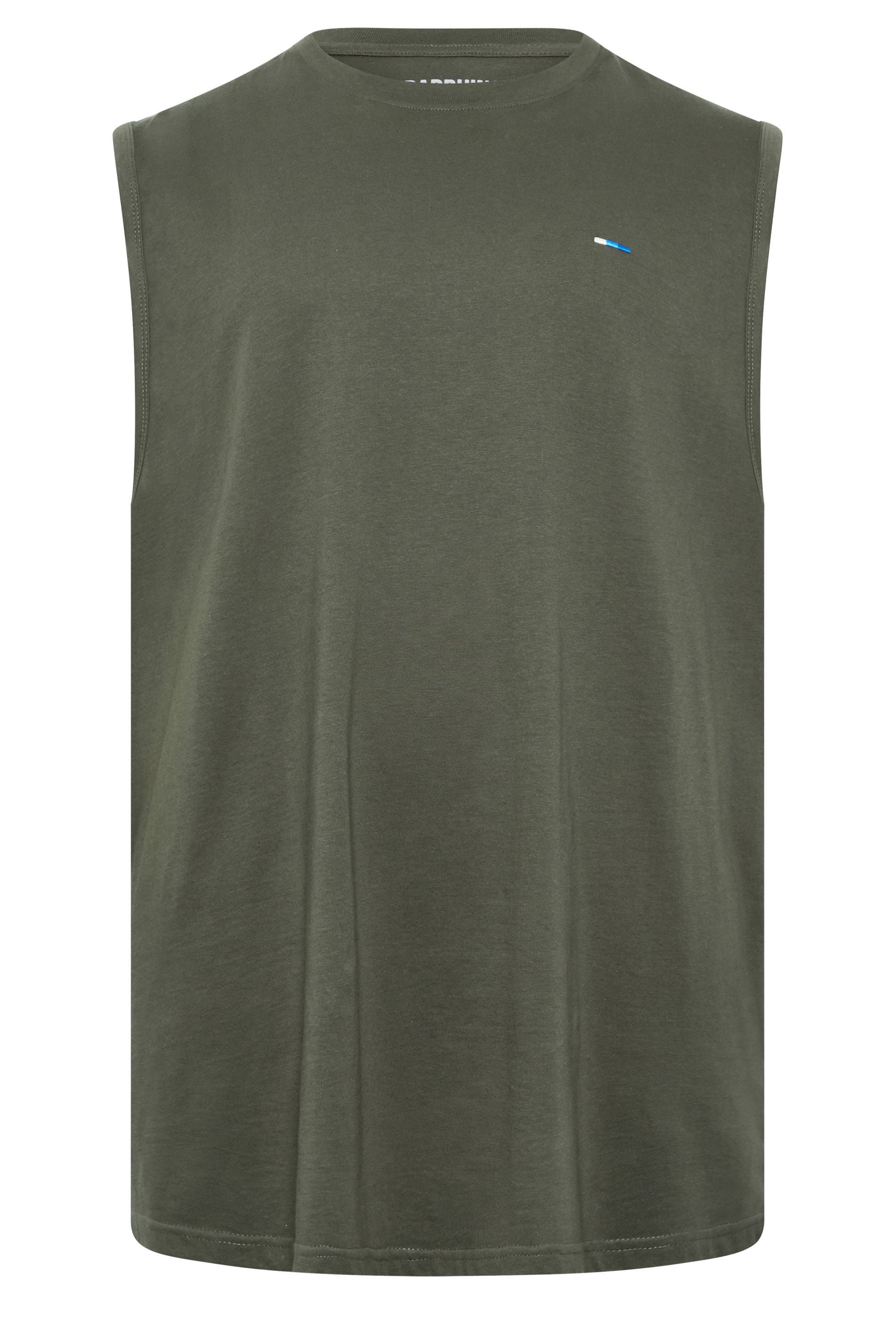 BadRhino Big & Tall 5 Pack Charcoal/Green/White/Navy/Black Extra Long Plain Vest Top | BadRhino 1