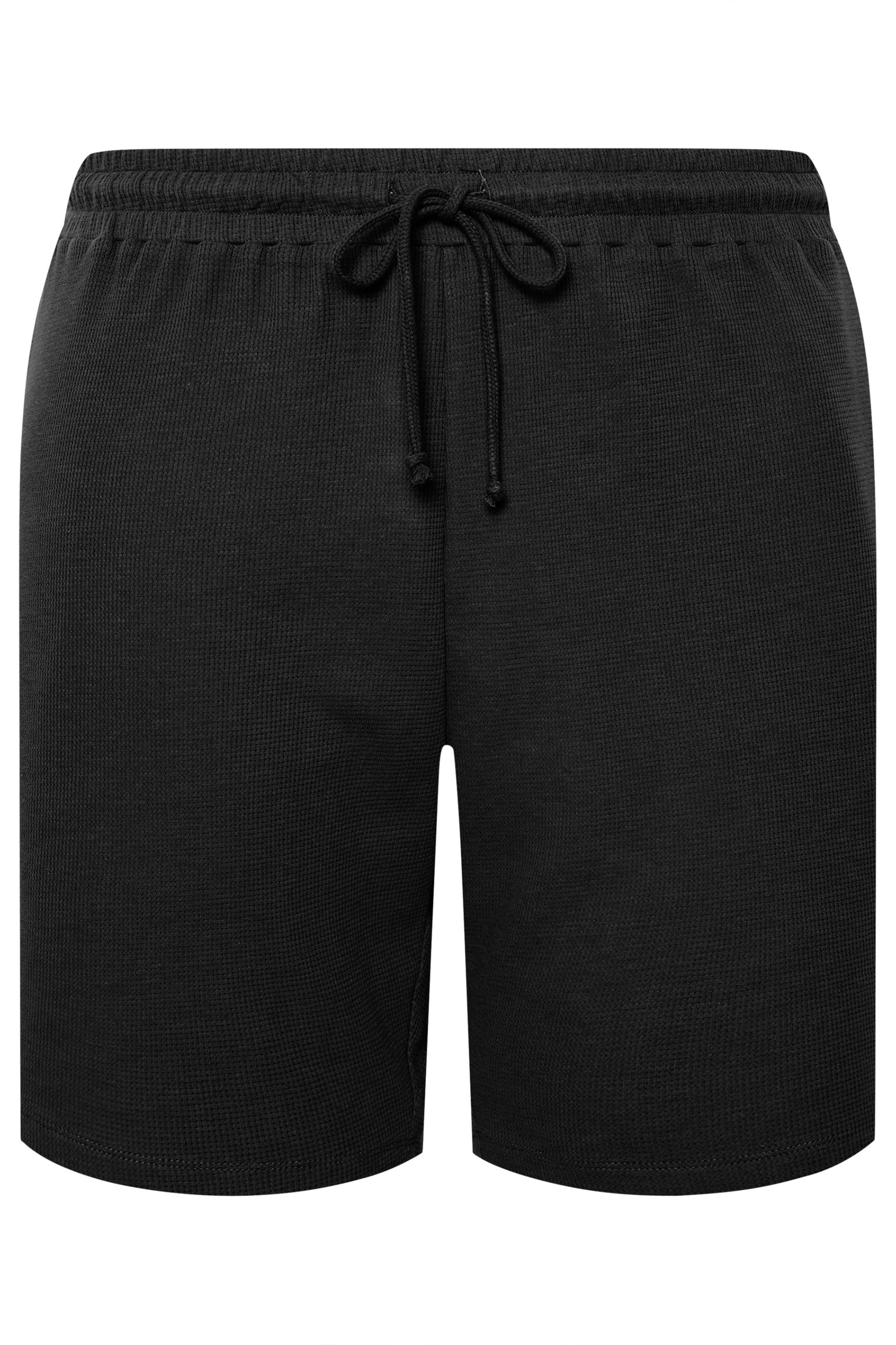 BadRhino Big & Tall Black Textured Shorts | BadRhino 6