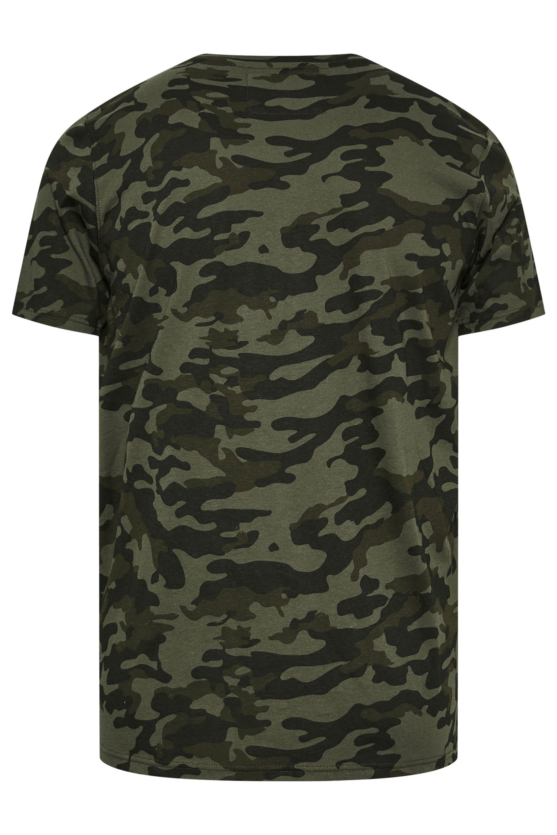 BadRhino Green Camo Print Crew Neck T-Shirt | BadRhino 9
