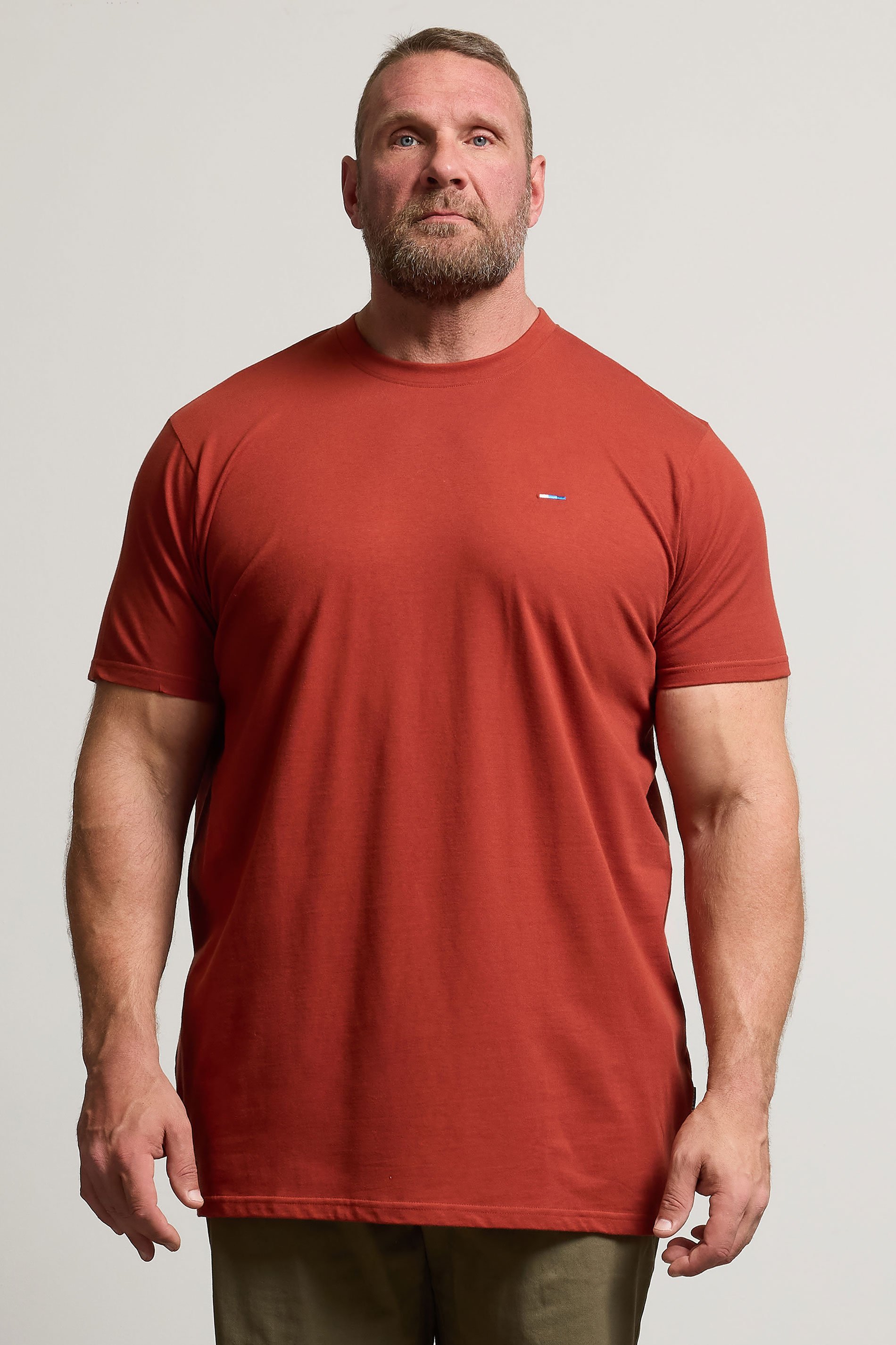 BadRhino Big & Tall Burnt Red Extra Long Core T-Shirt | BadRhino 1