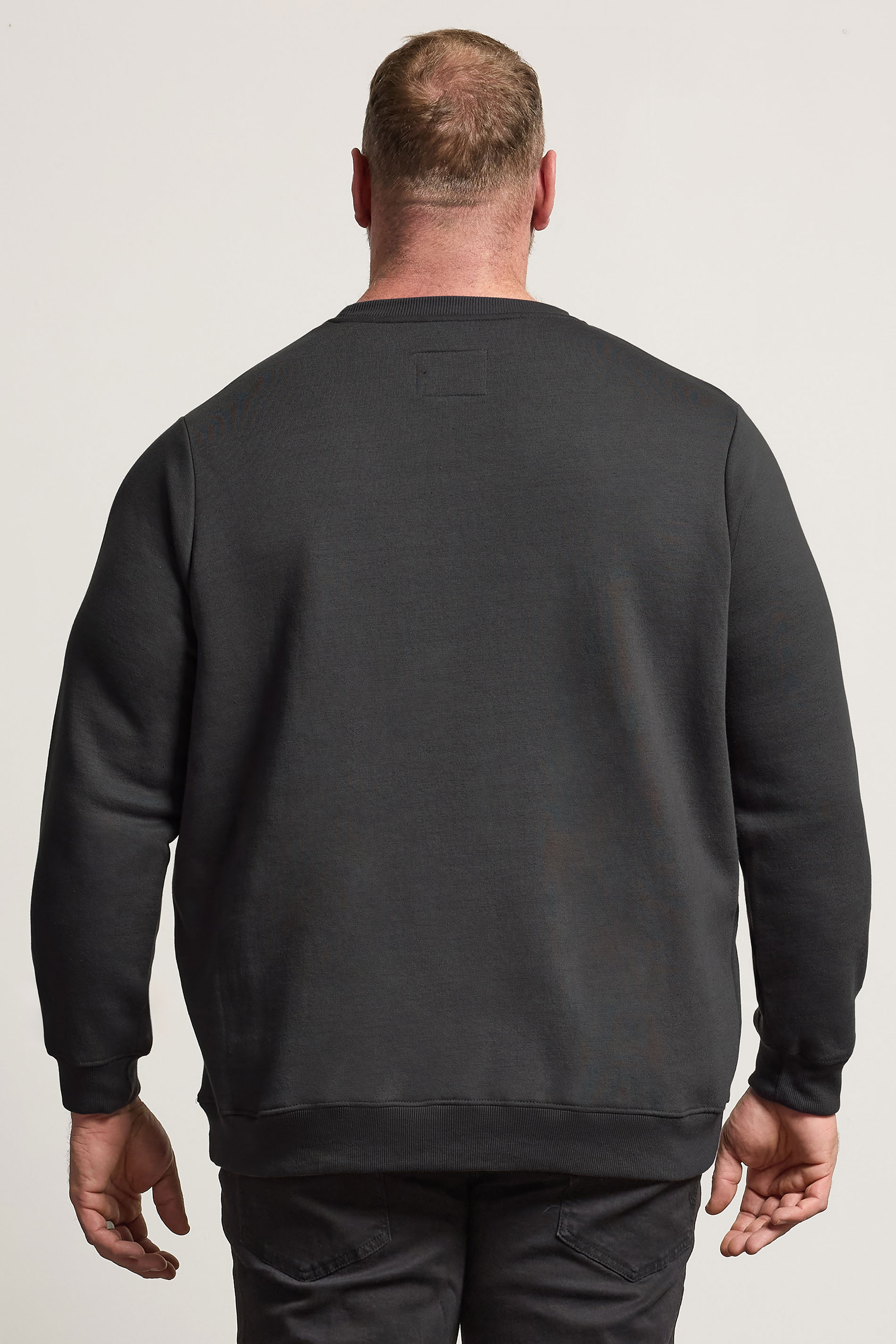 BadRhino Big & Tall Ebony Grey Skull & Snake Graphic Sweatshirt | BadRhino 3