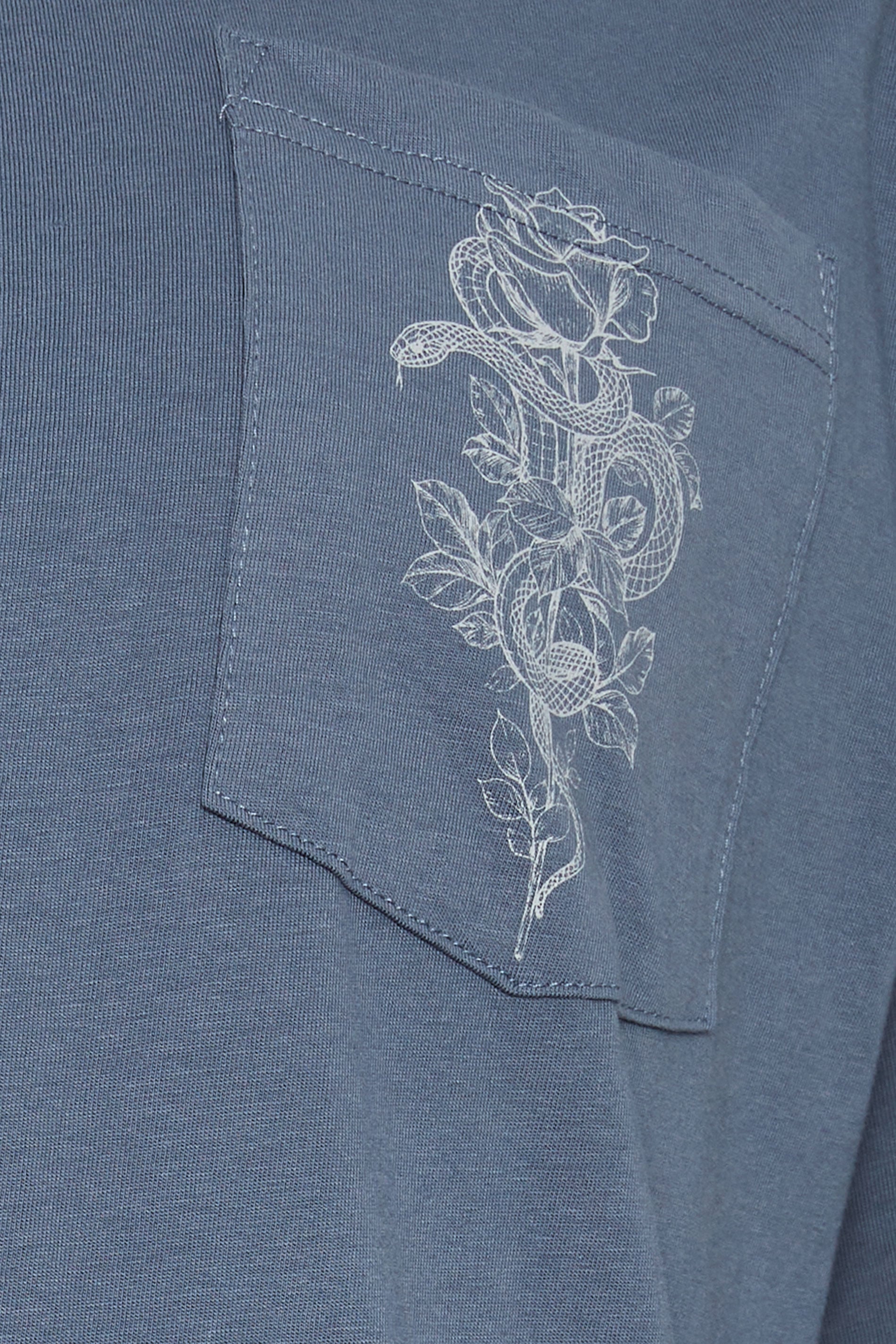 KAM Big & Tall Blue Snake Print T-Shirt | BadRhino 5