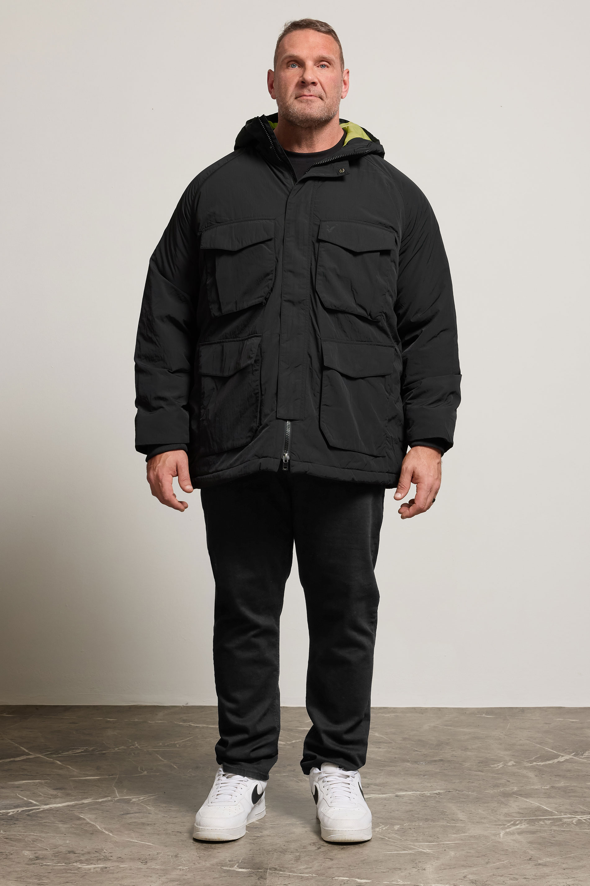 LYLE & SCOTT Big & Tall Black Tactical Parka Coat | BadRhino 2