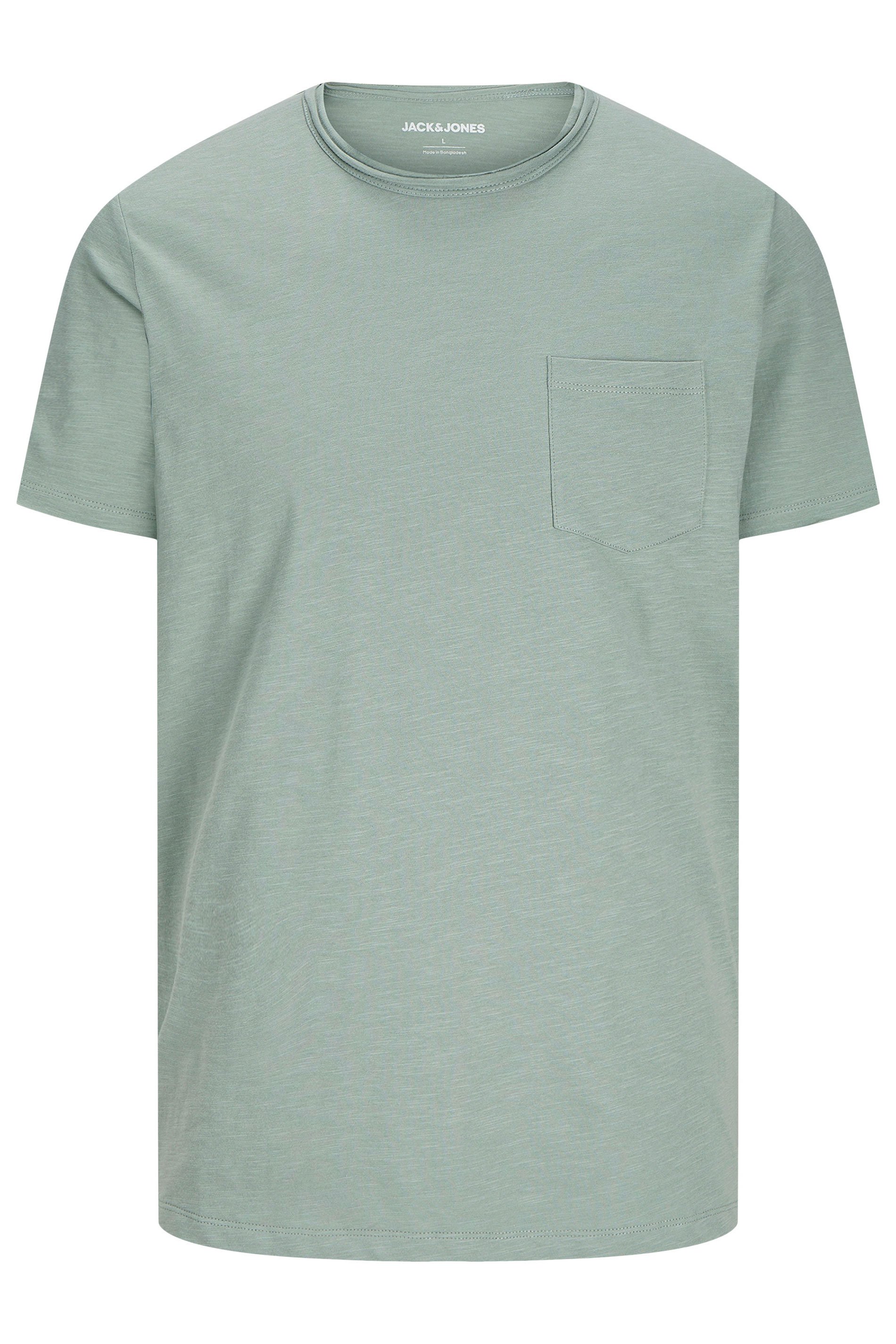 Jack & Jones Big & Tall Iceberg Green Pocket T-Shirt | BadRhino 2