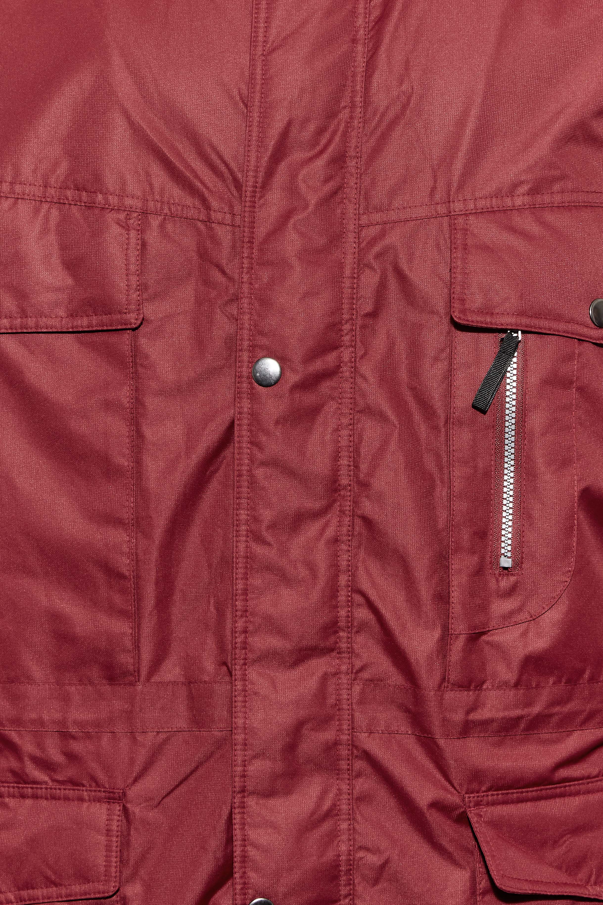 BadRhino Big & Tall Red Fleece Lined Hooded Coat | BadRhino 3