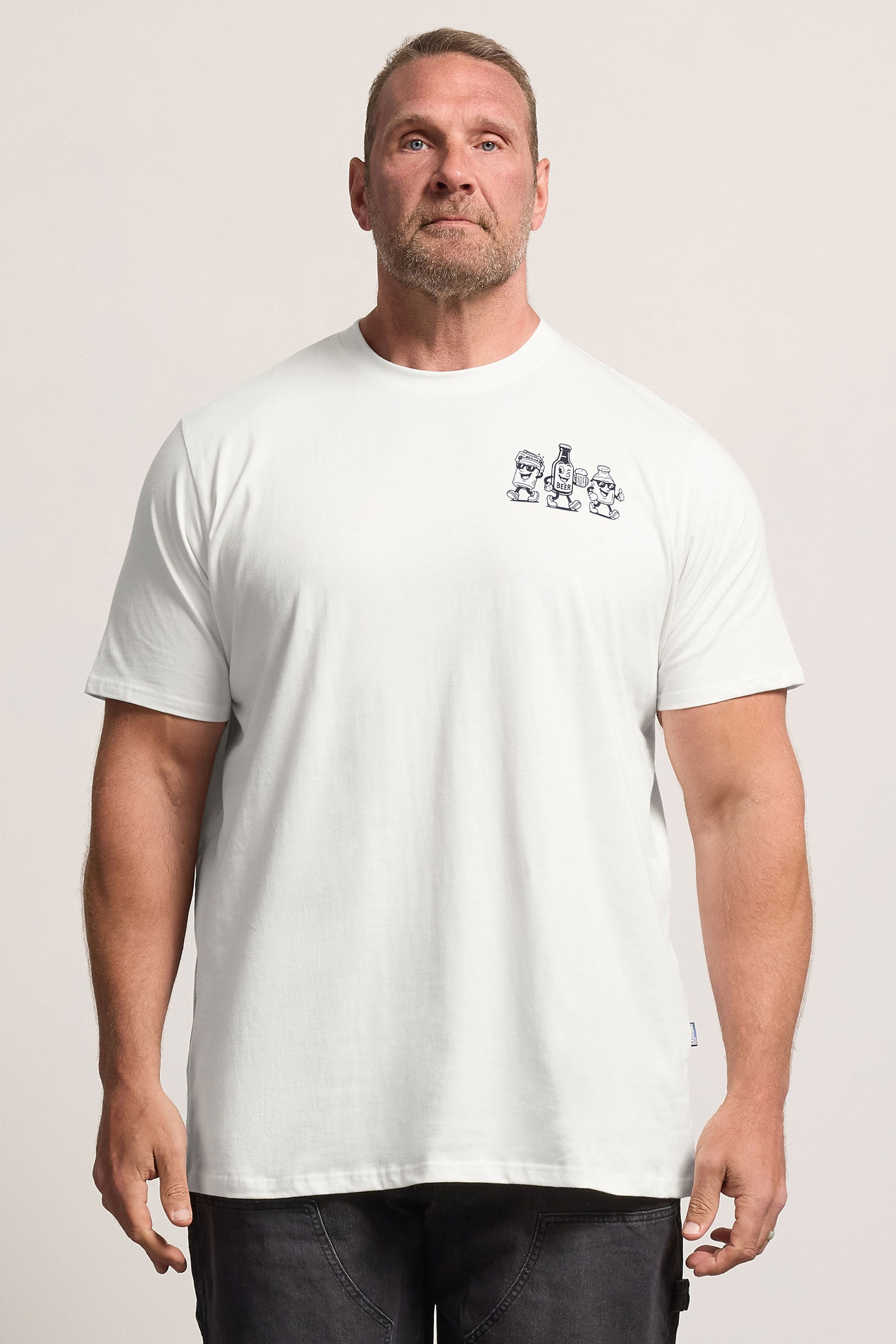 BadRhino Big &Tall White Extra Long 'Beer Happy' Tee | BadRhino 3