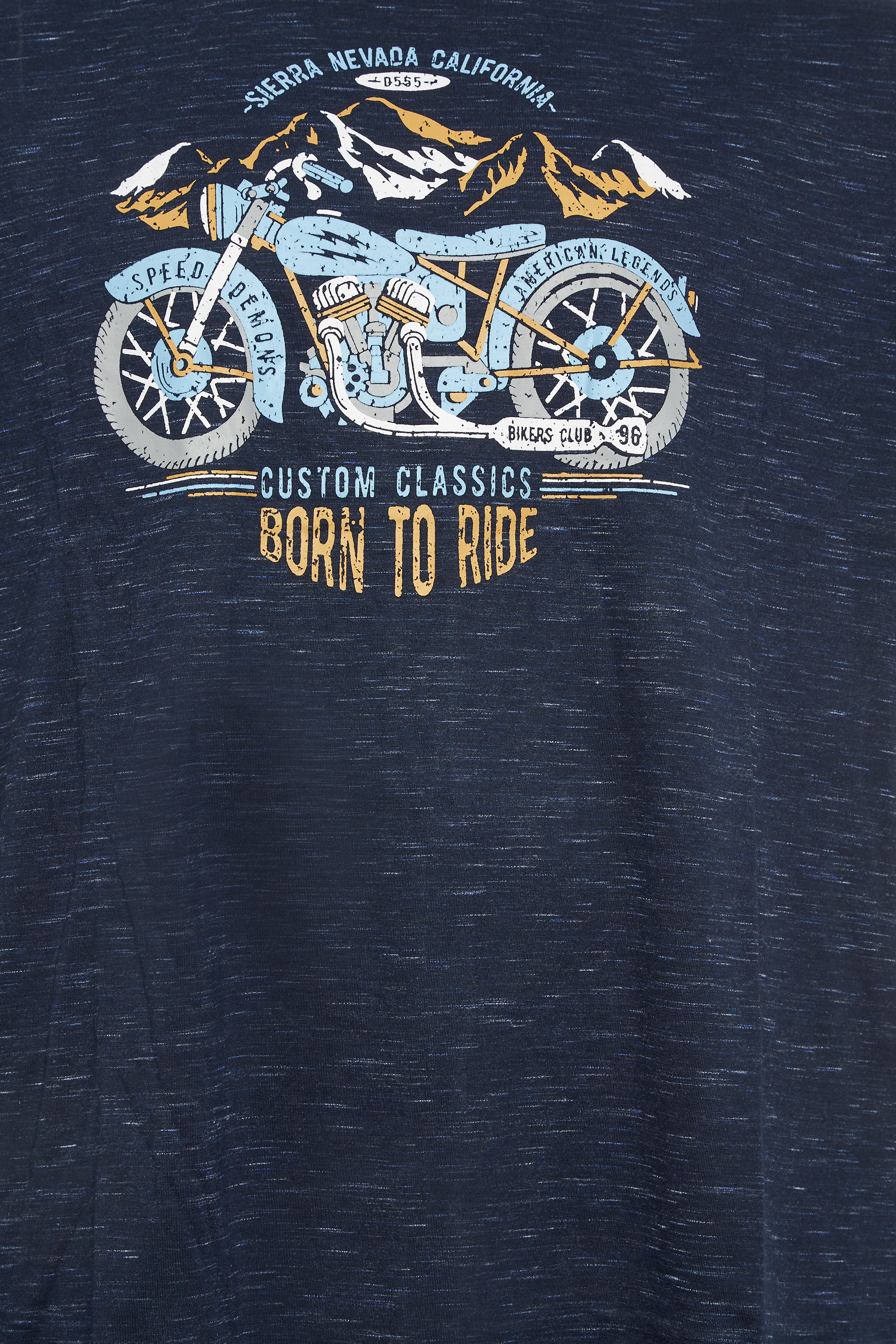 D555 Big & Tall Navy Blue Motorbike T-Shirt | BadRhino 2