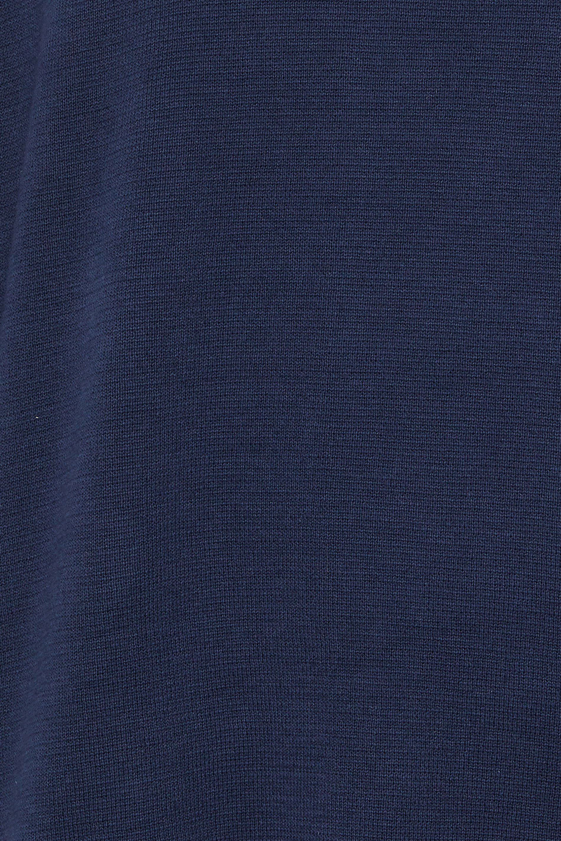 BadRhino Big & Tall Navy Blue Mock Shirt Milano Quarter Zip Jumper | BadRhino 7