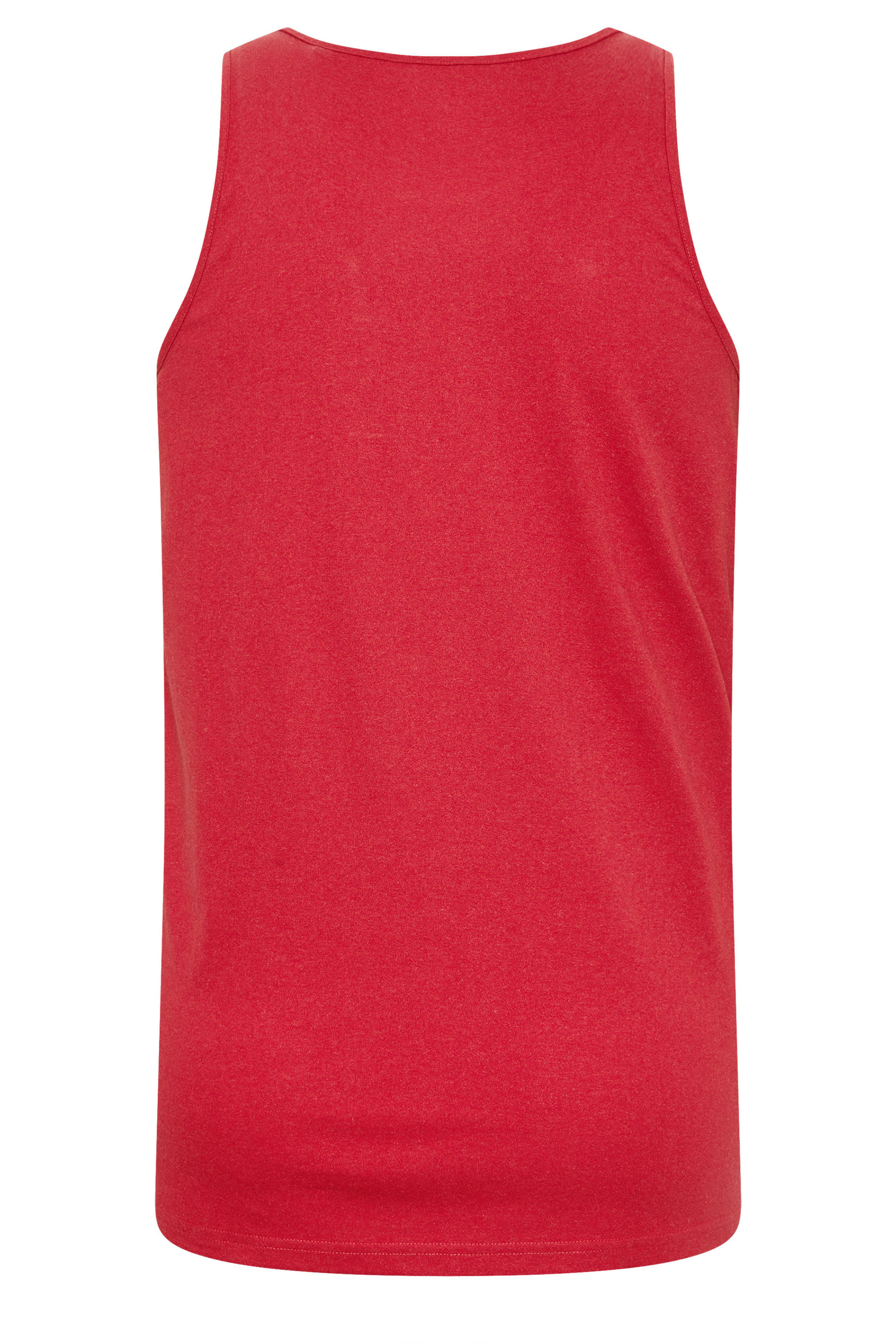 BadRhino Big & Tall Red Cotton Marl Vest | BadRhino 4