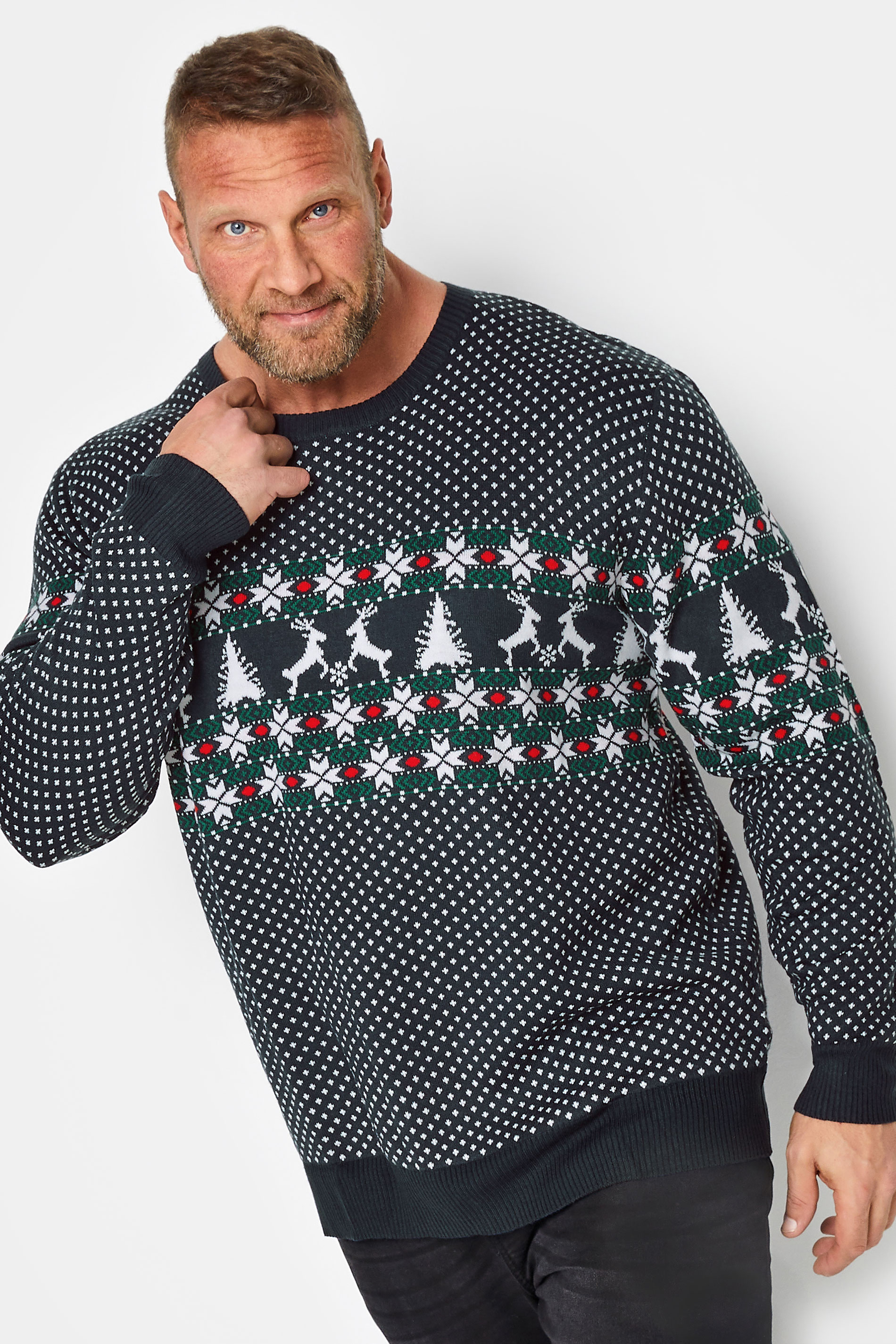 Navy on sale reindeer jumper