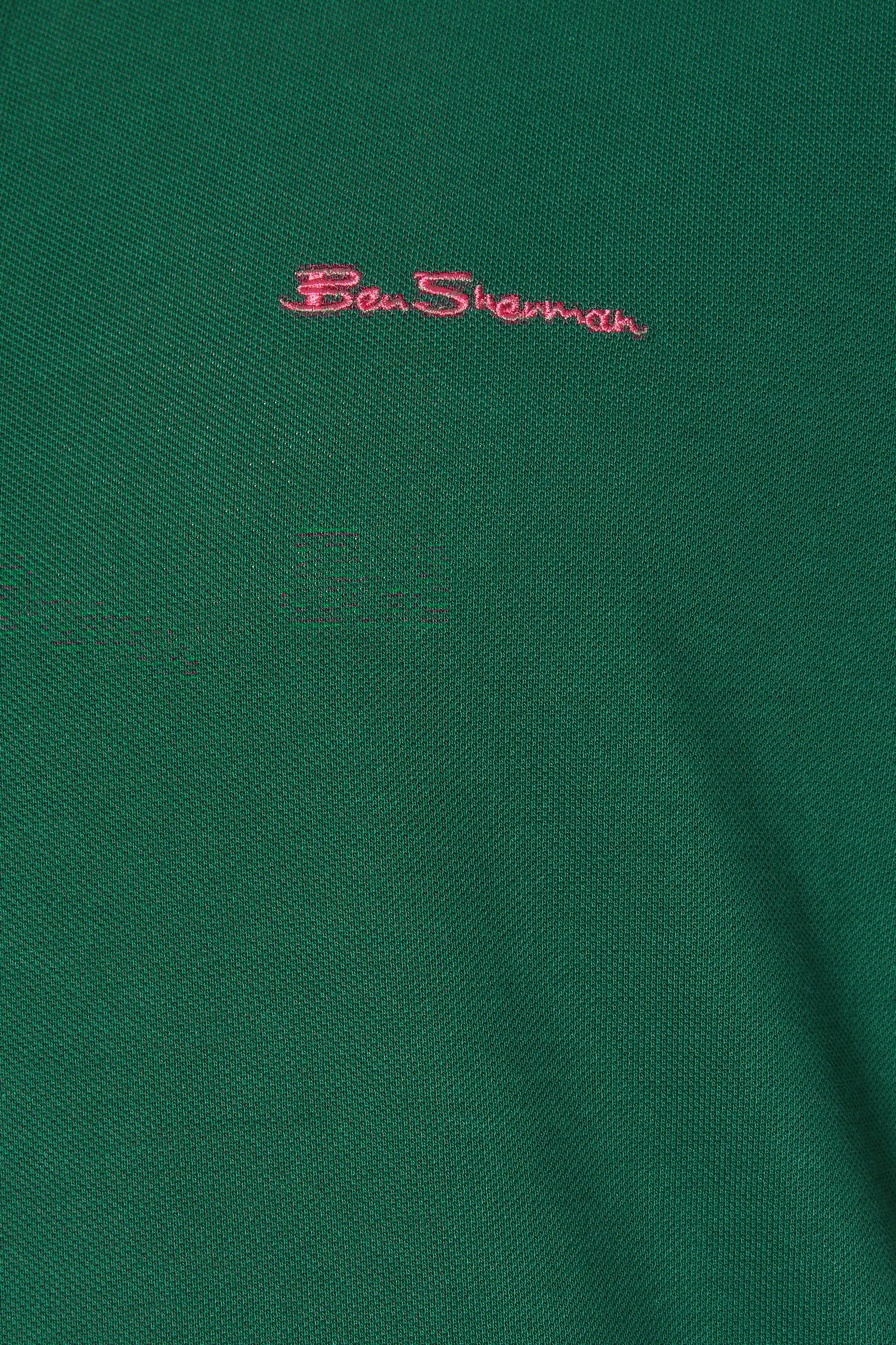 Ben Sherman Big & Tall Dark Green Signature Pique Polo Shirt | BadRhino 5