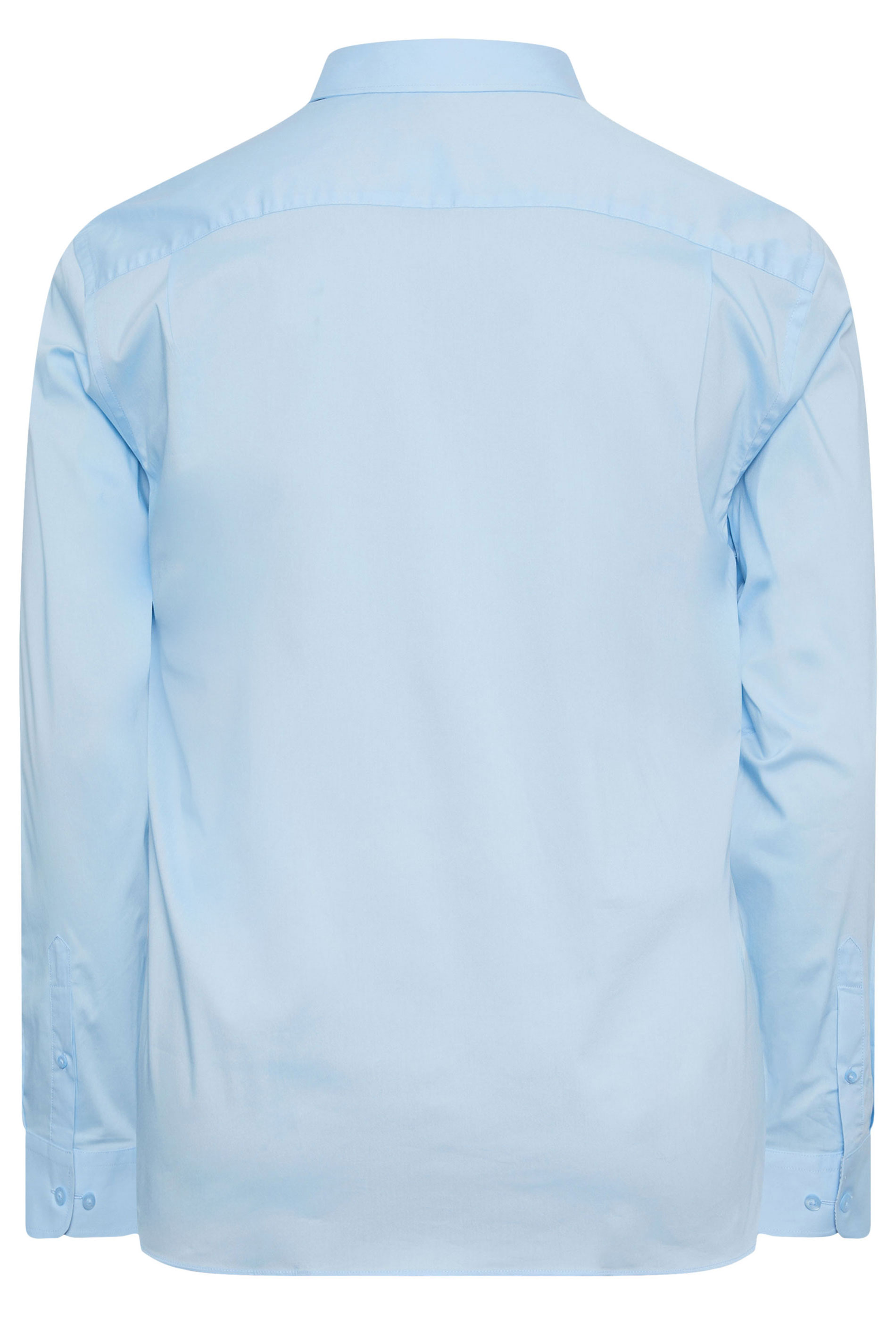 BadRhino Tailoring Big & Tall Light Blue Premium Stretch Long Sleeve Formal Shirt | BadRhino 4