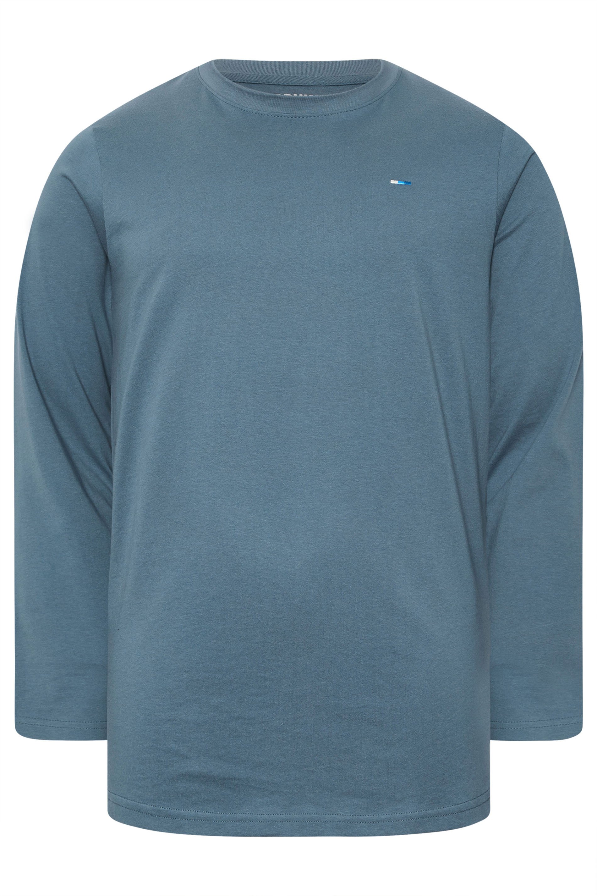 BadRhino Big & Tall Petrol Blue Extra Long Core Long Sleeve T-Shirt | BadRhino 1