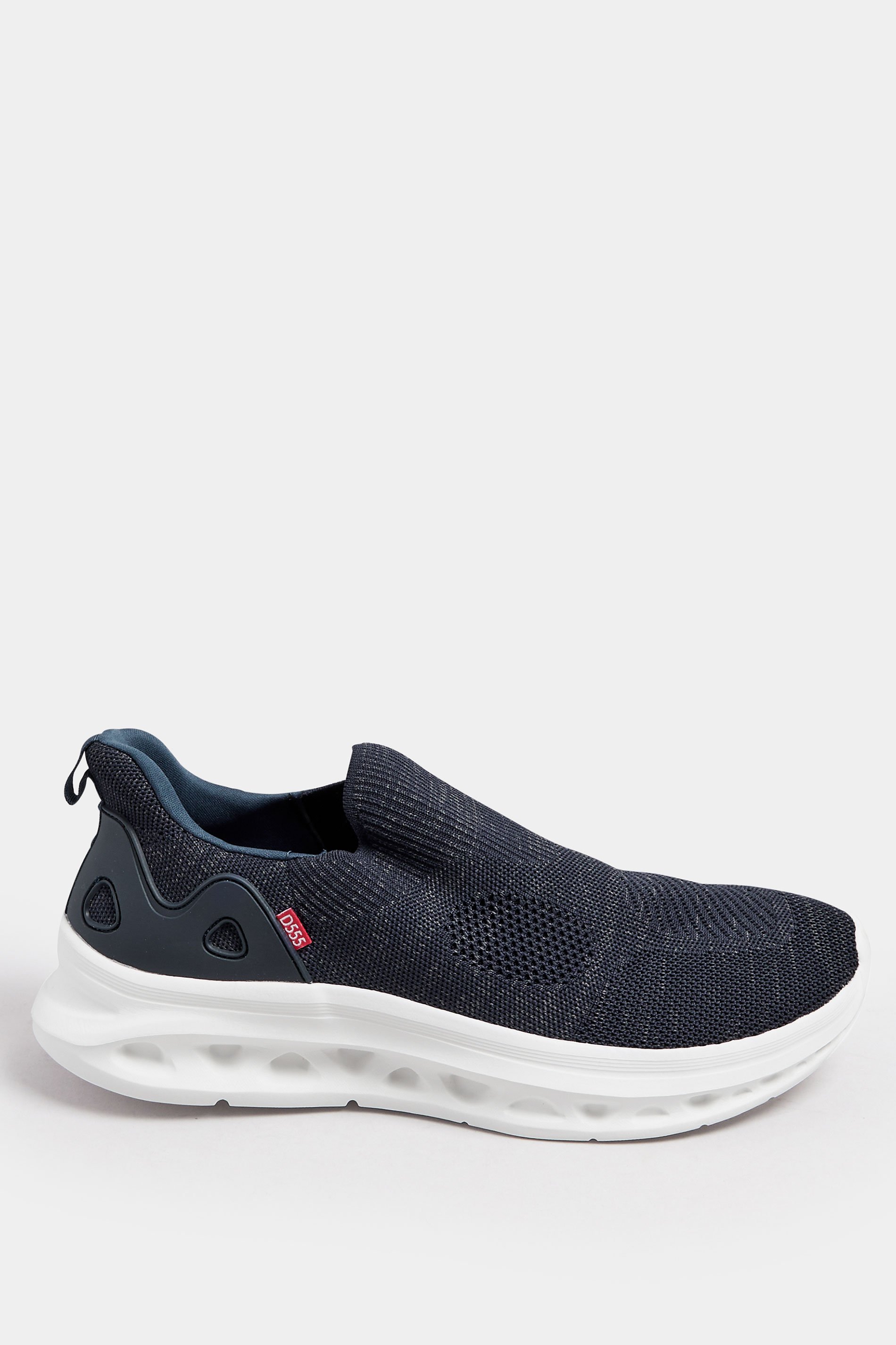 D555 Navy Hands Free Shoes With Knitted Top | BadRhino 3