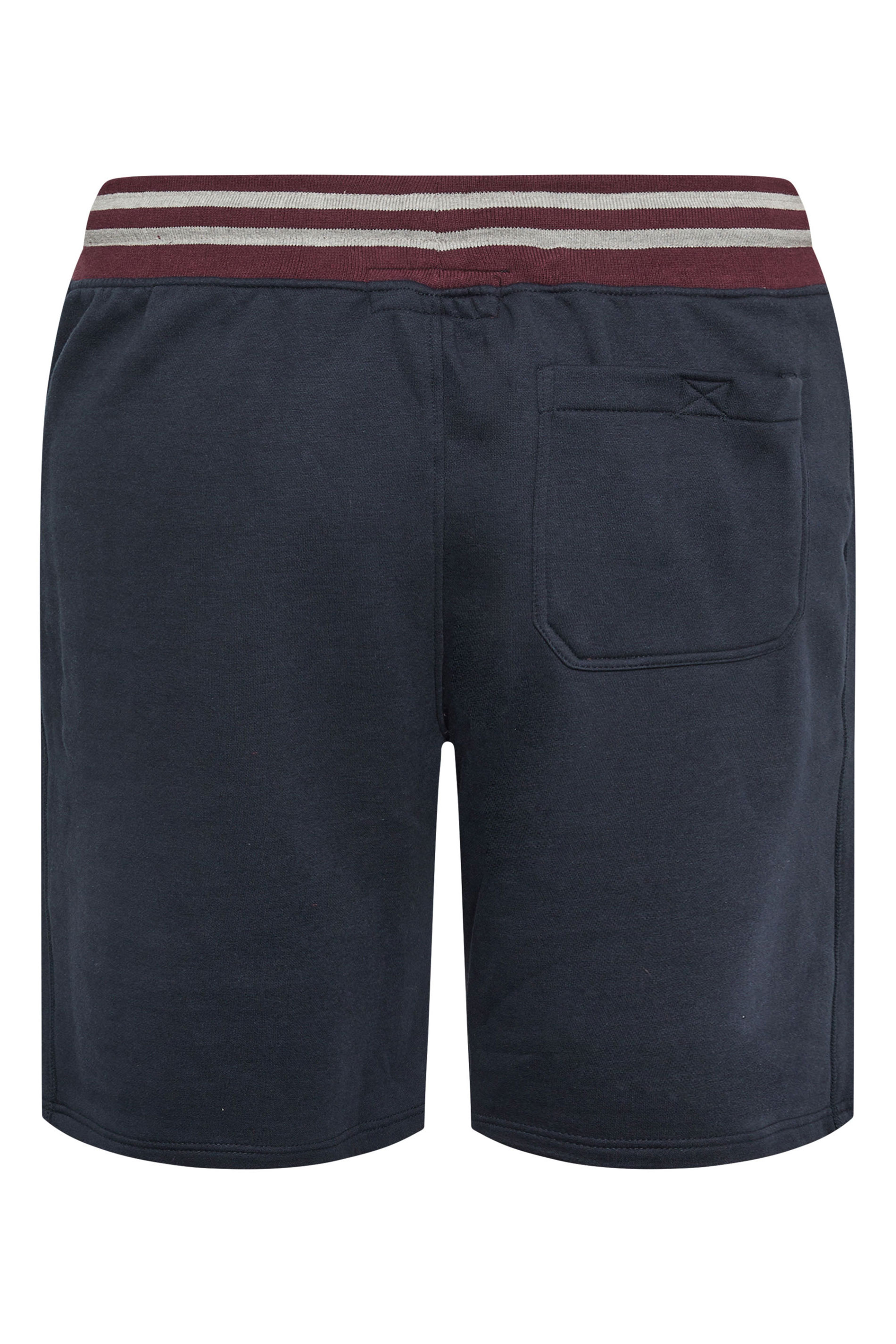 KAM Big & Tall Navy Blue Denim Jogger Shorts | BadRhino 4