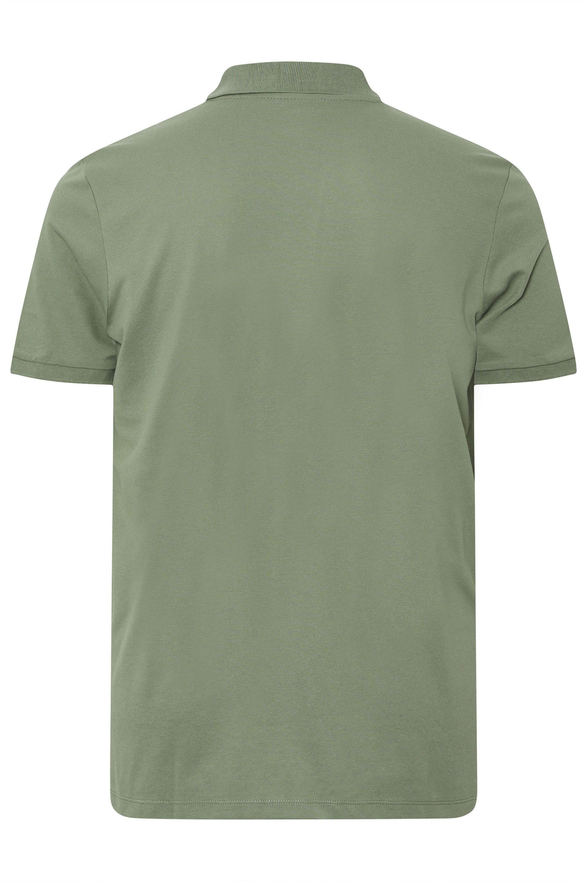 JACK & JONES Big & Tall 3 PACK Sage Green & Moonbeam White Polo shirts | BadRhino 5