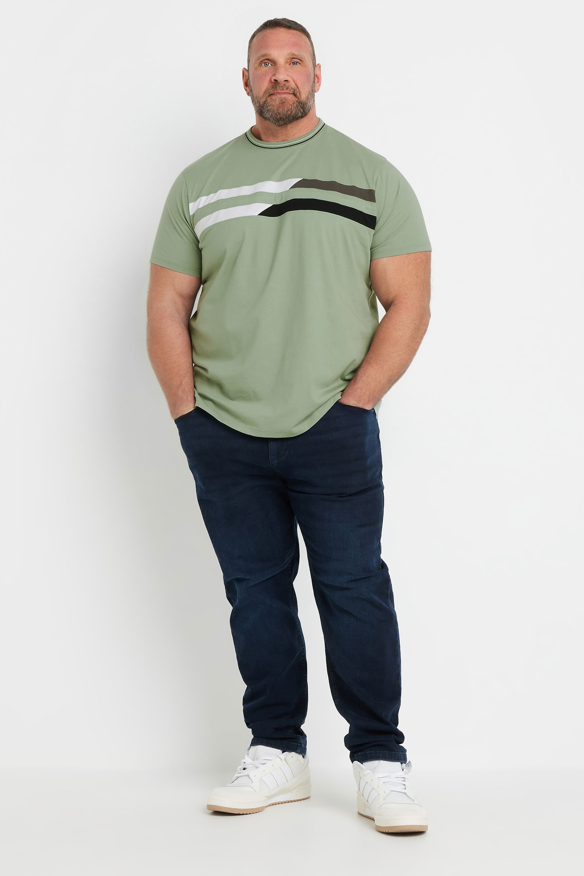 BadRhino Big & Tall Green Cut & Sew T-Shirt | BadRhino 5