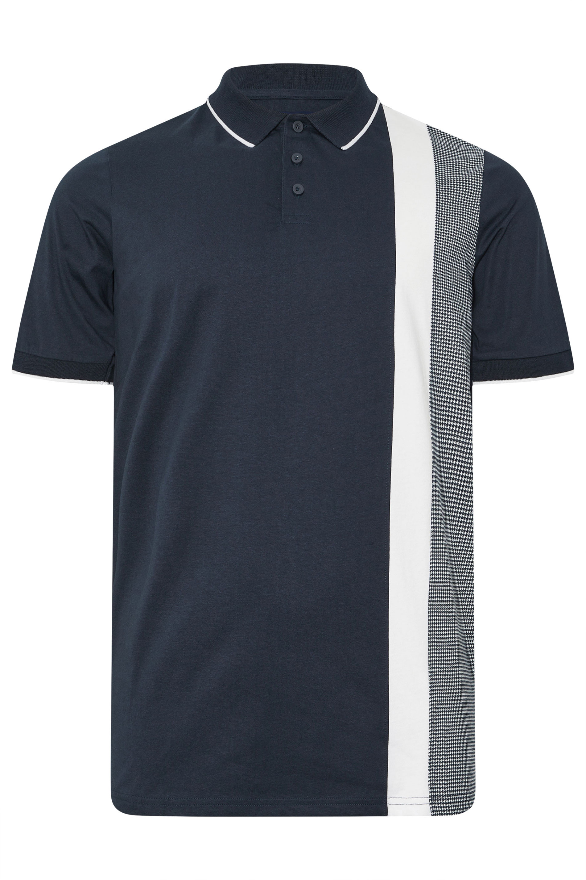 BadRhino Big & Tall Navy Blue Cut & Sew Tipped Polo Shirt | BadRhino 6
