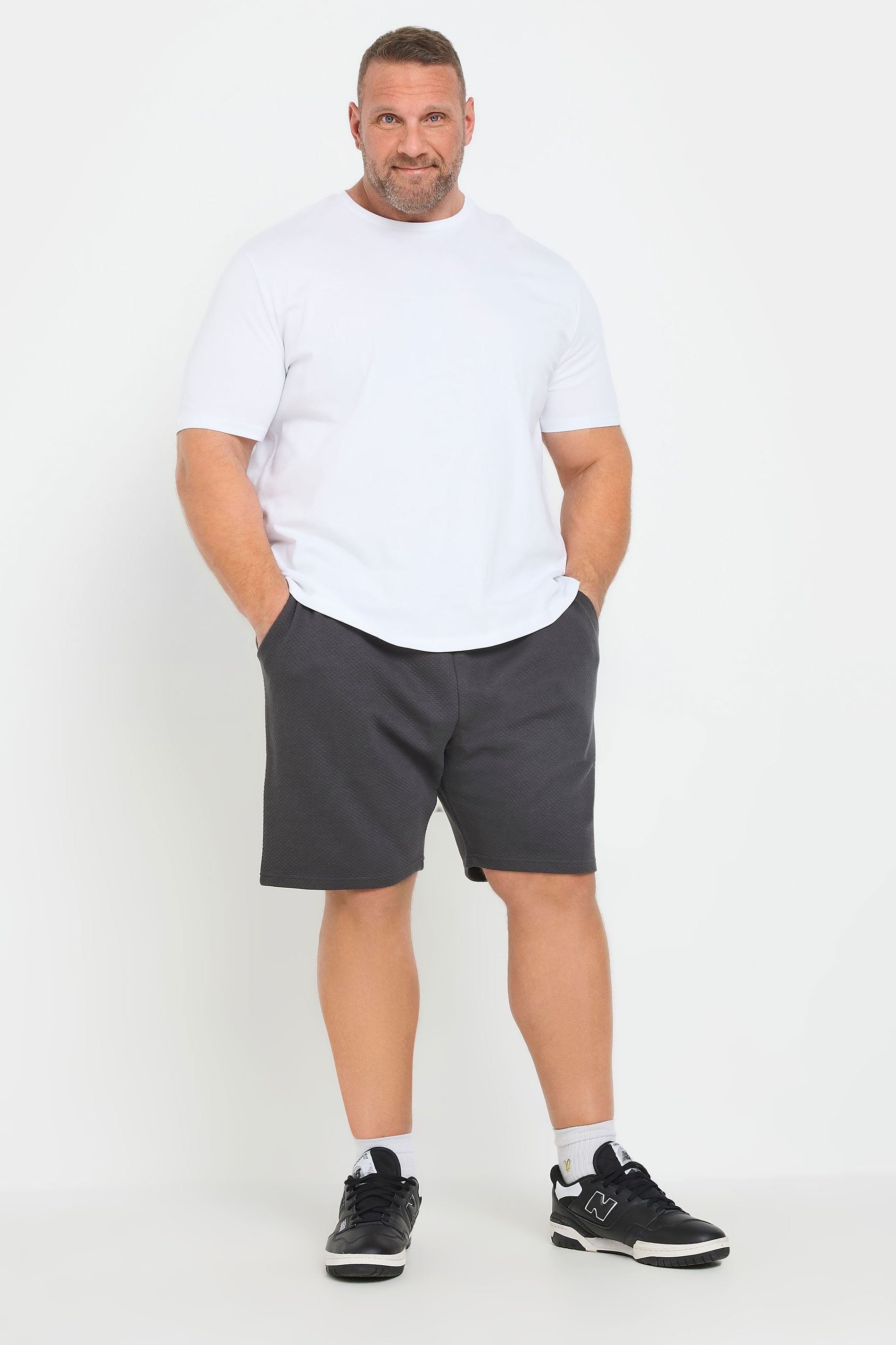 BadRhino Big & Tall Grey Diamond Quilted shorts | BadRhino 2