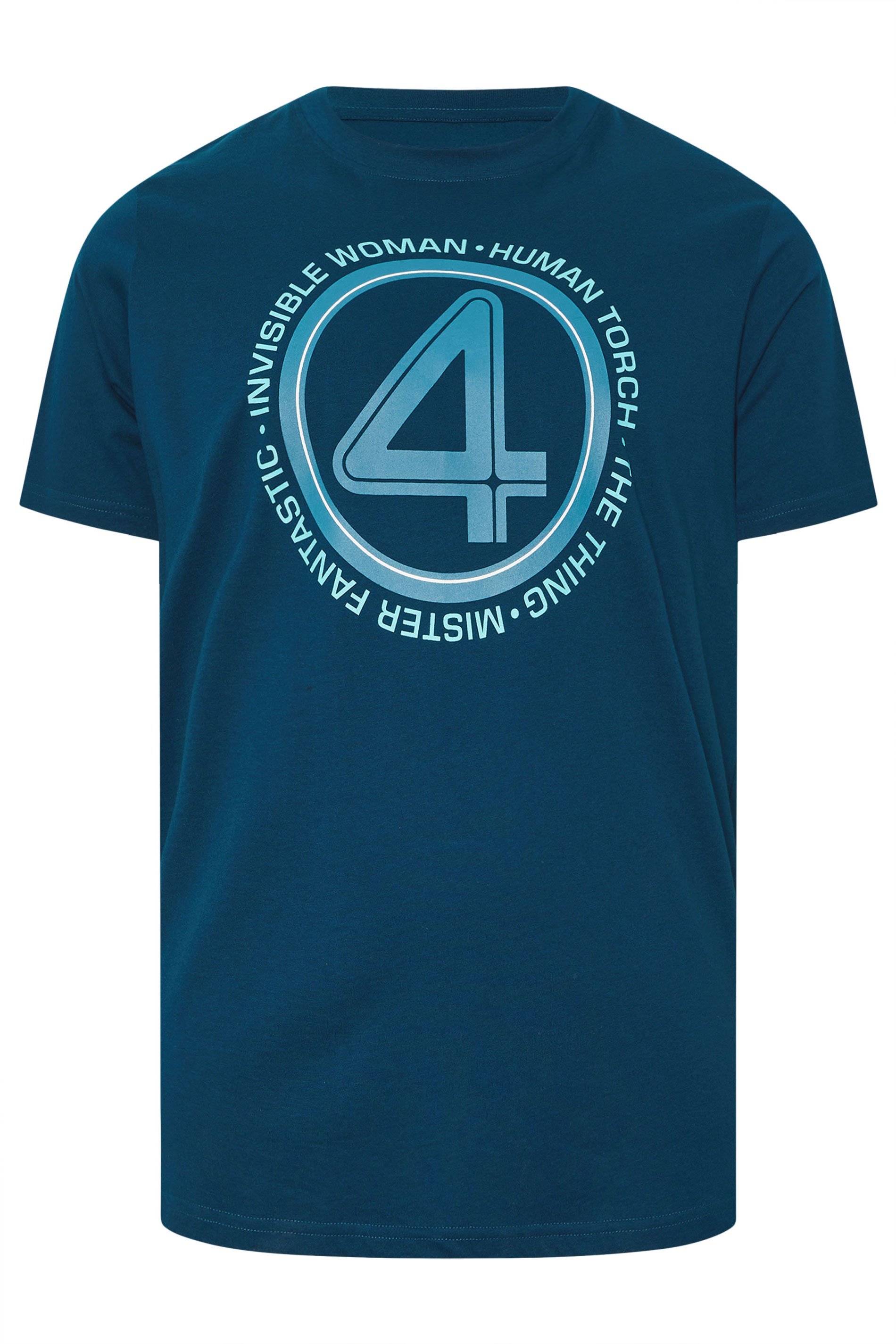 BadRhino Big & Tall Blue Fantastic 4 Graphic T-Shirt | BadRhino 6