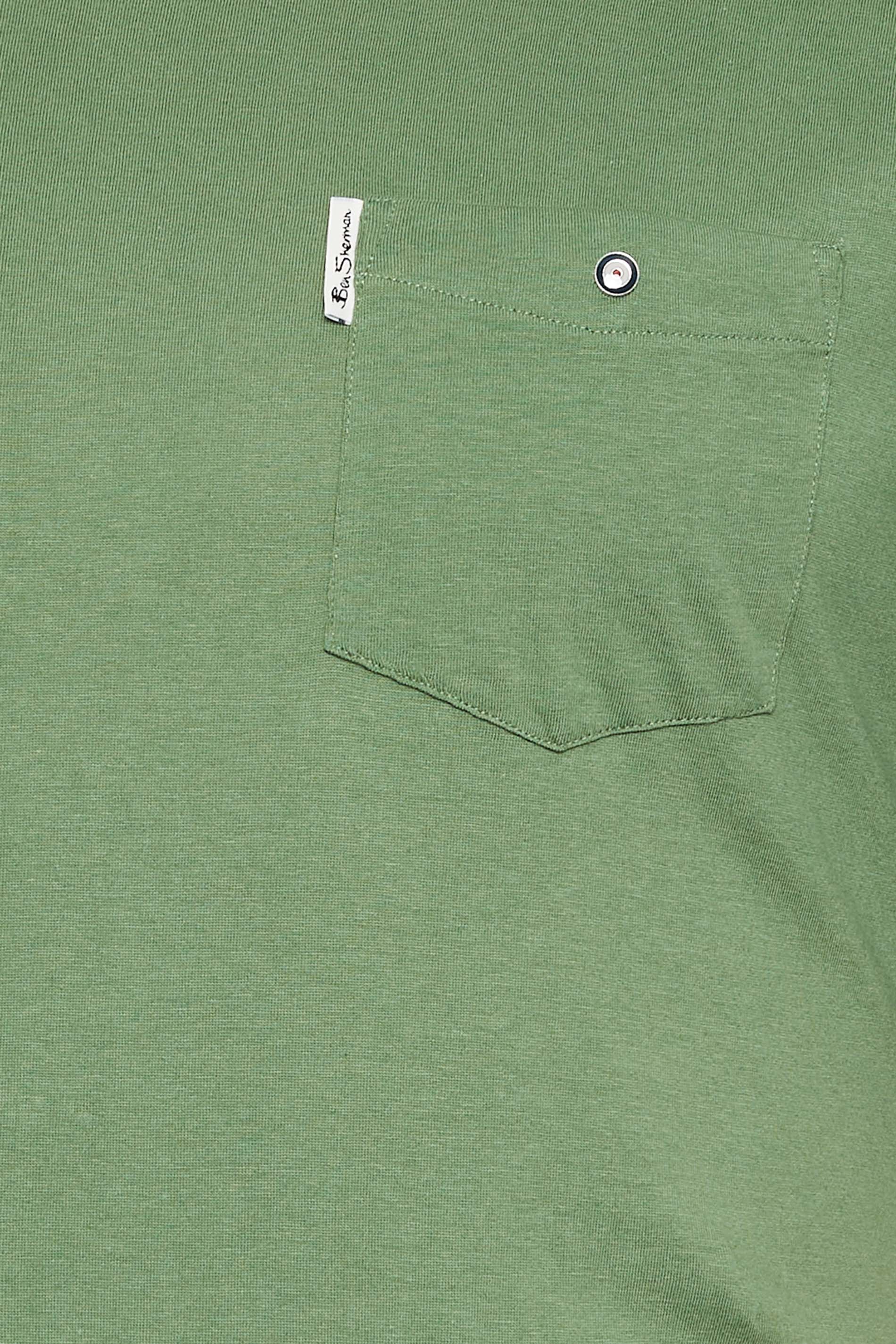 BEN SHERMAN Big & Tall Rich Fern Green Signature Pocket T-Shirt | BadRhino 2