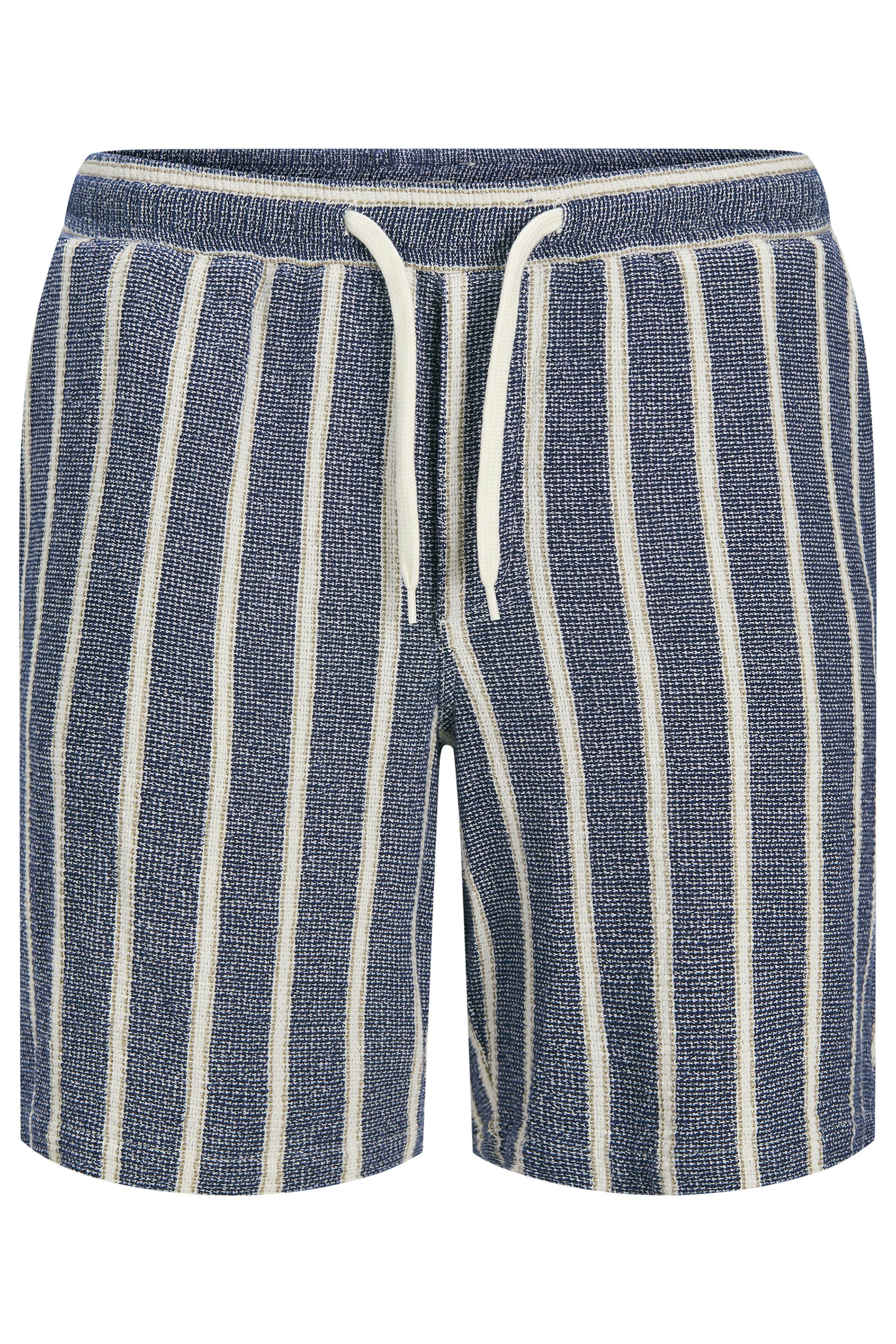 JACK & JONES Big & Tall Blue & White Stripe Jogger Shorts | BadRhino 3