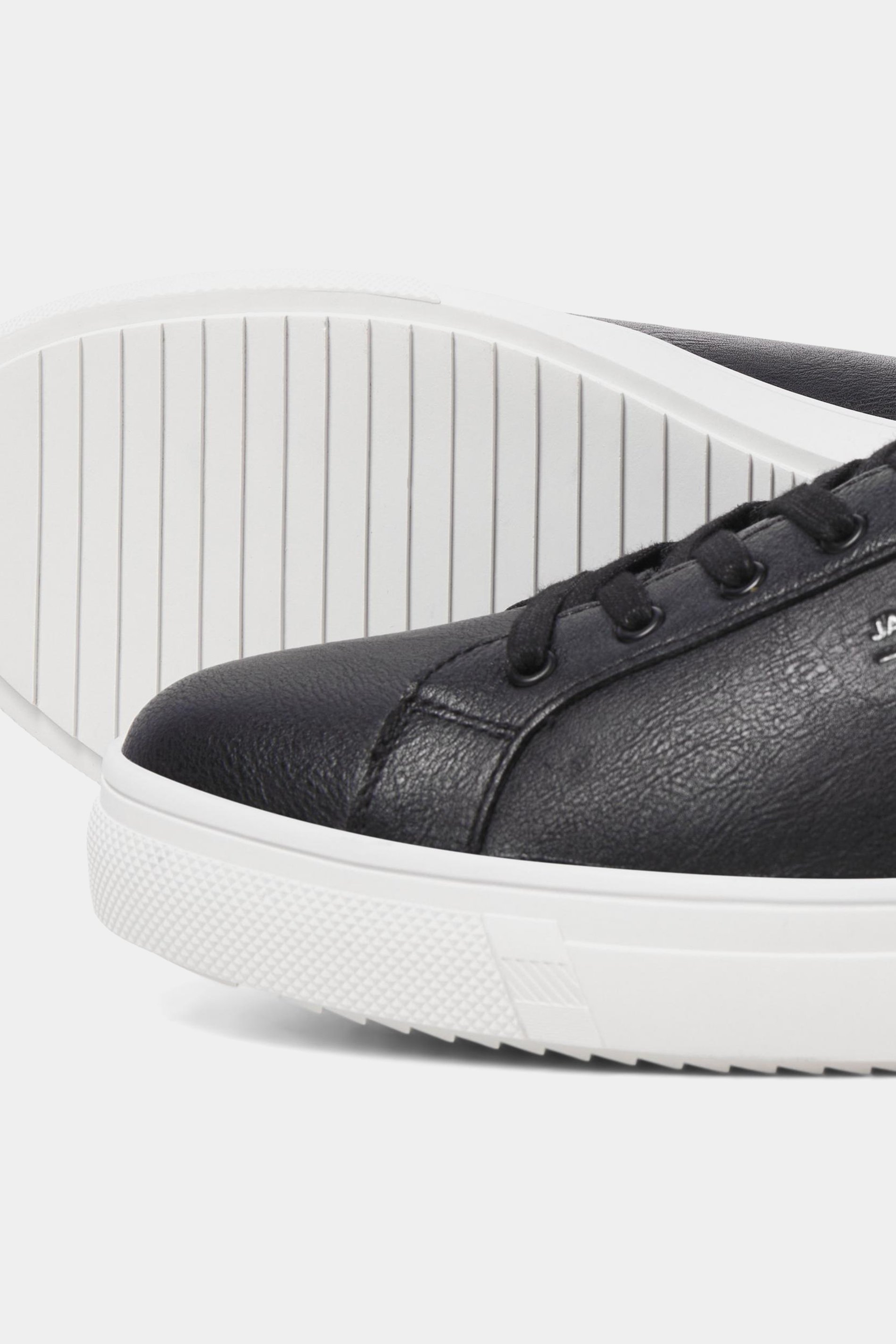 JACK & JONES Big & Tall Dark Grey PU Lace Up Trainers | BadRhino 5