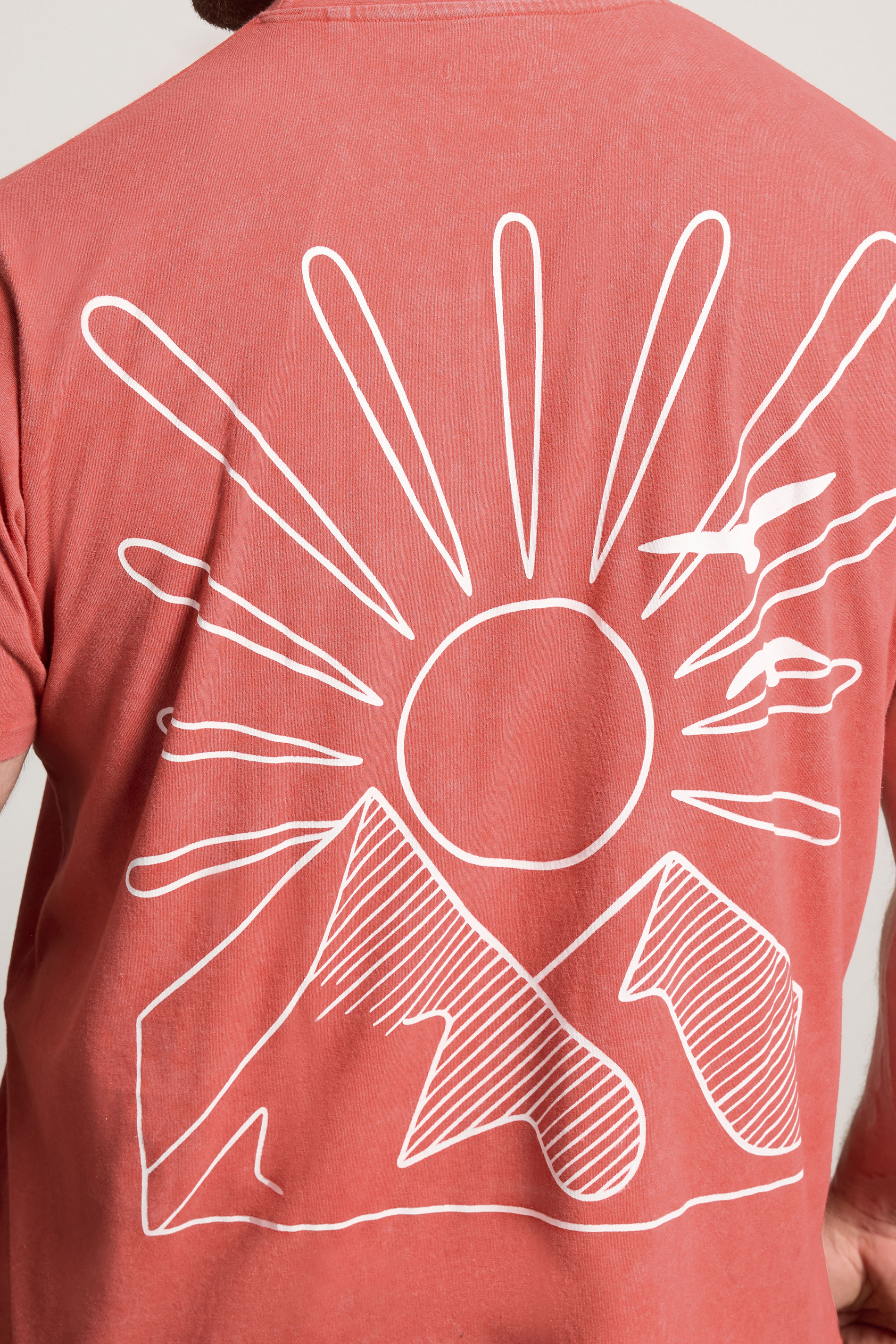 BadRhino Big & Tall Orange Mountain Graphic T-Shirt | BadRhino  5