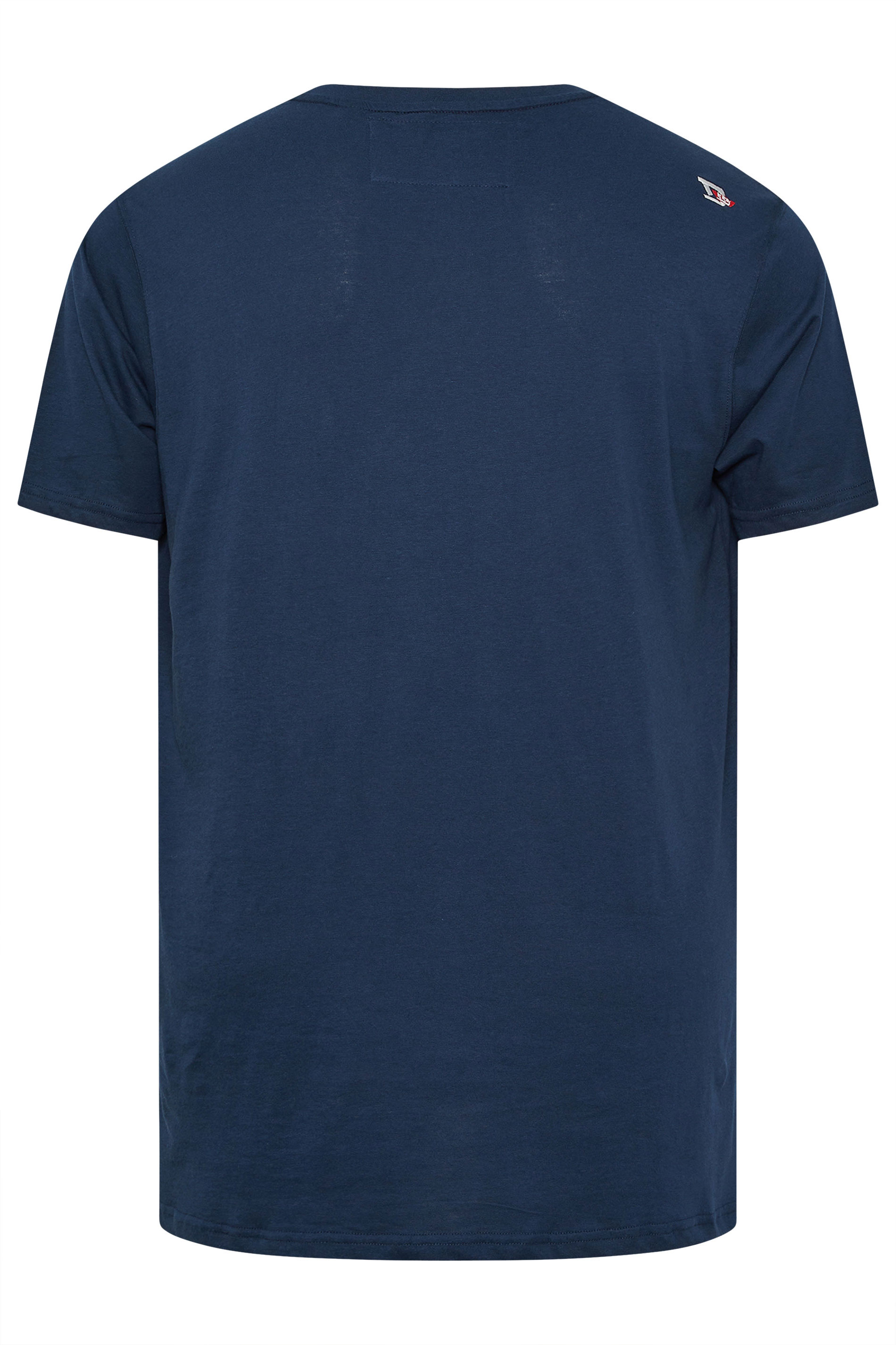 D555 Big & Tall Navy Blue 'Classic Records' T-Shirt | BadRhino 4