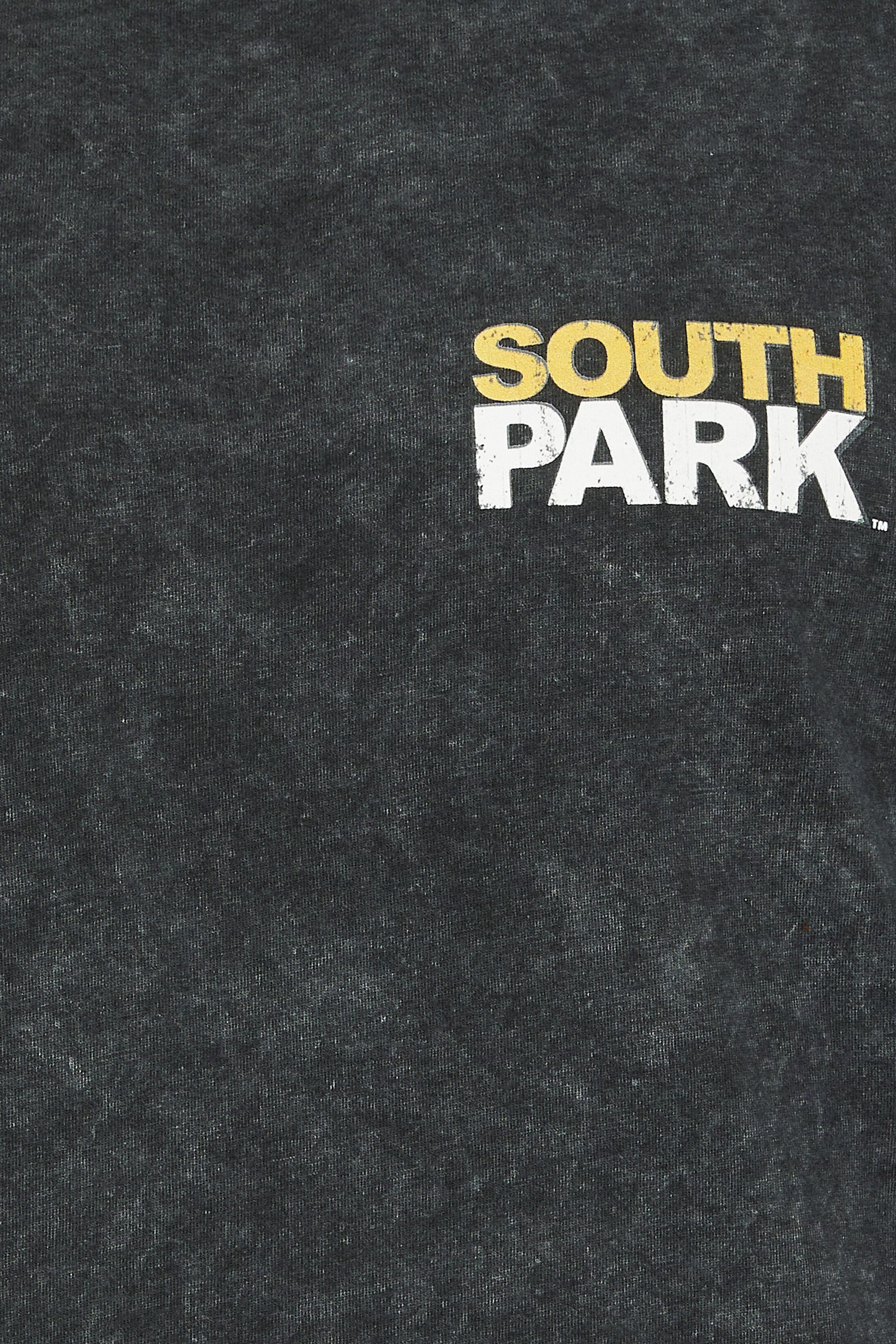BadRhino Big & Tall Black Acid Wash Printed 'South Park' T-Shirt | BadRhino 5