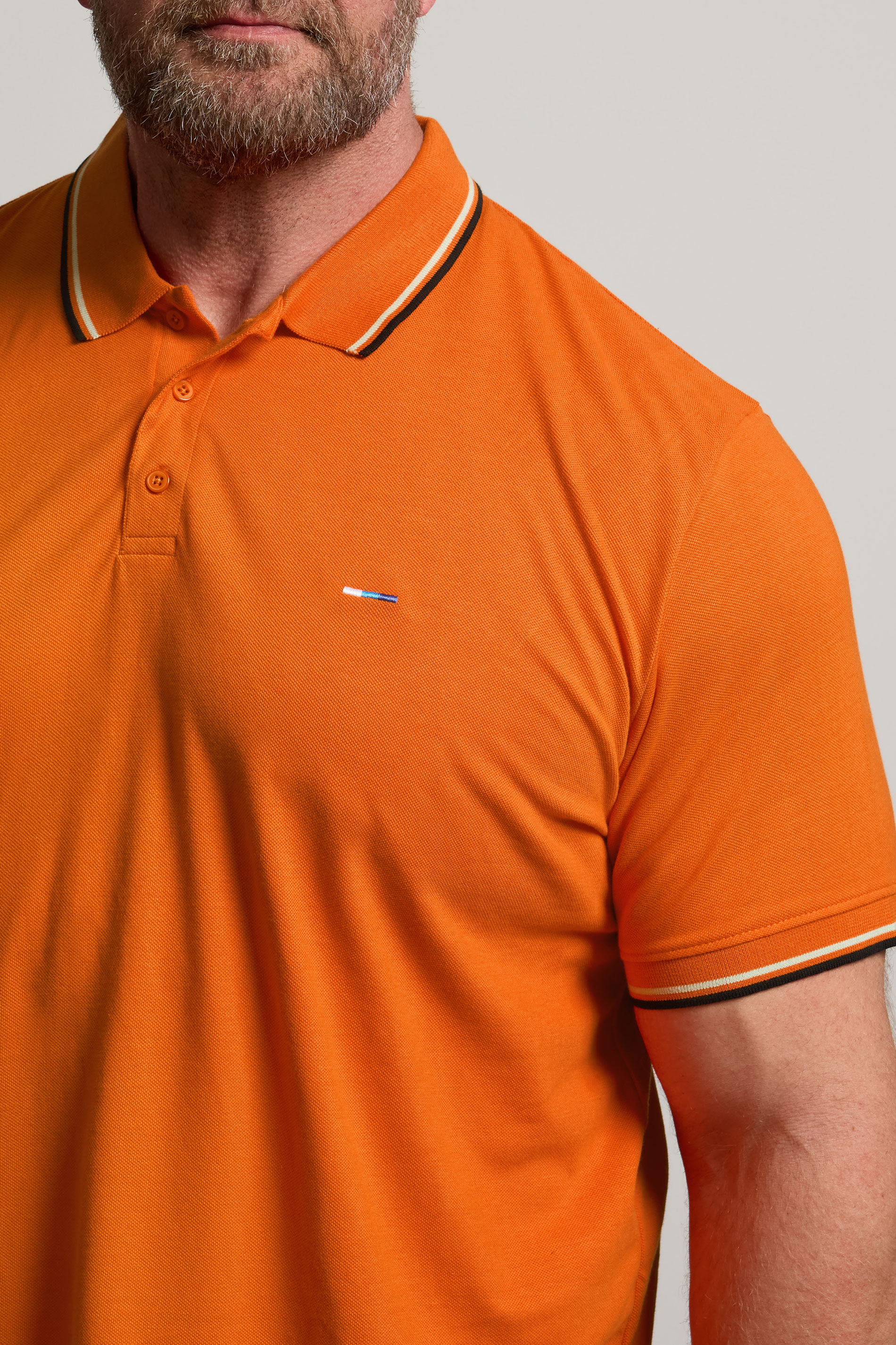 BadRhino Big & Tall Orange Tipped Polo Shirt | BadRhino  5