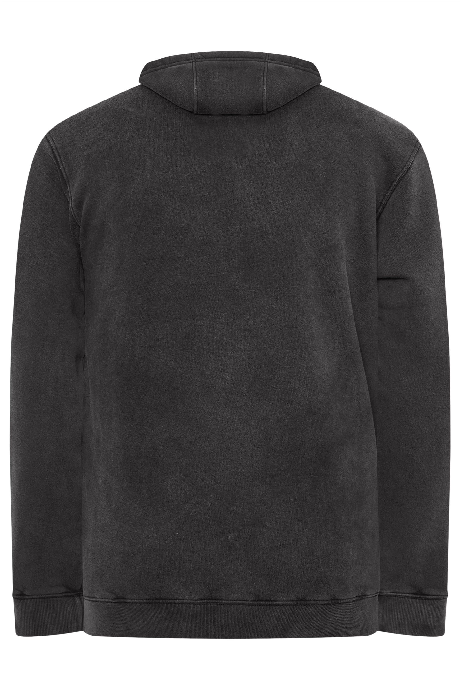 BadRhino Big & Tall Black Sun Bleached Hoodie | BadRhino 2