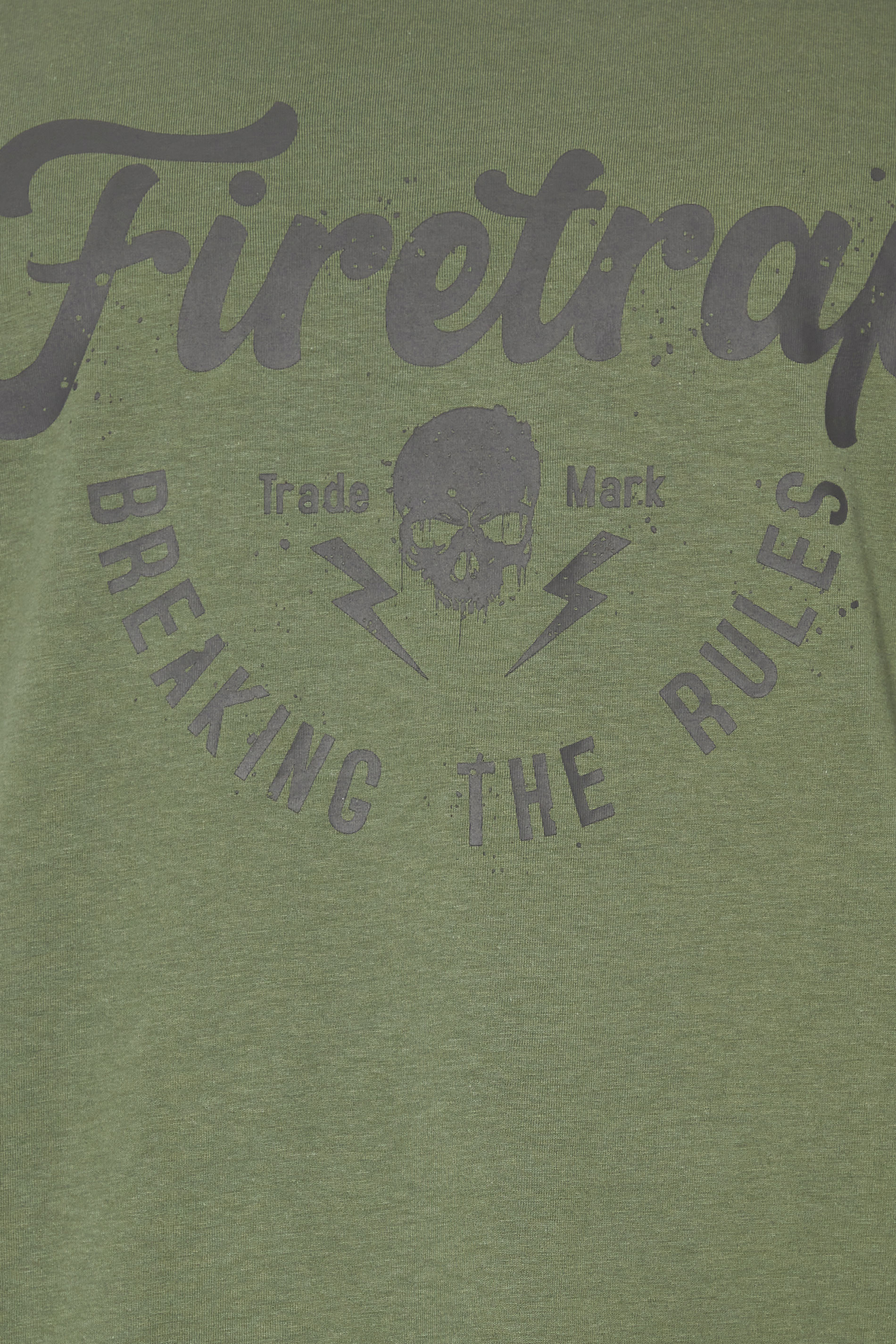 FIRETRAP Big & Tall Khaki Green 'Breaking The Rules' Print T-Shirt | BadRhino 3