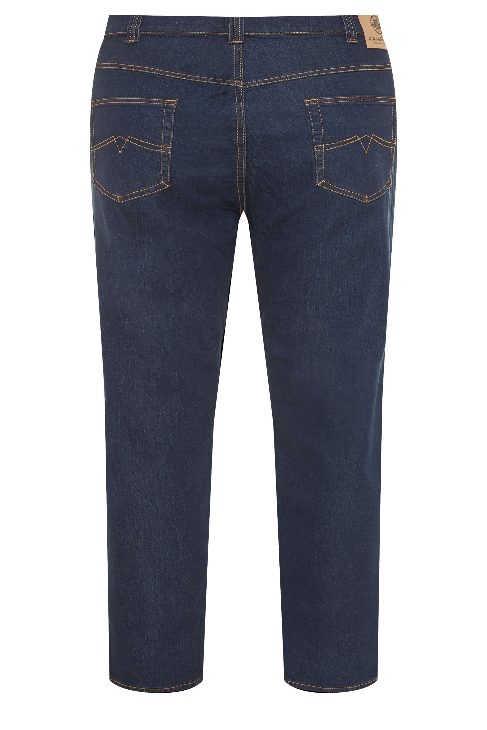 KAM Indigo Blue Regular Fit Stretch Jeans | BadRhino 4