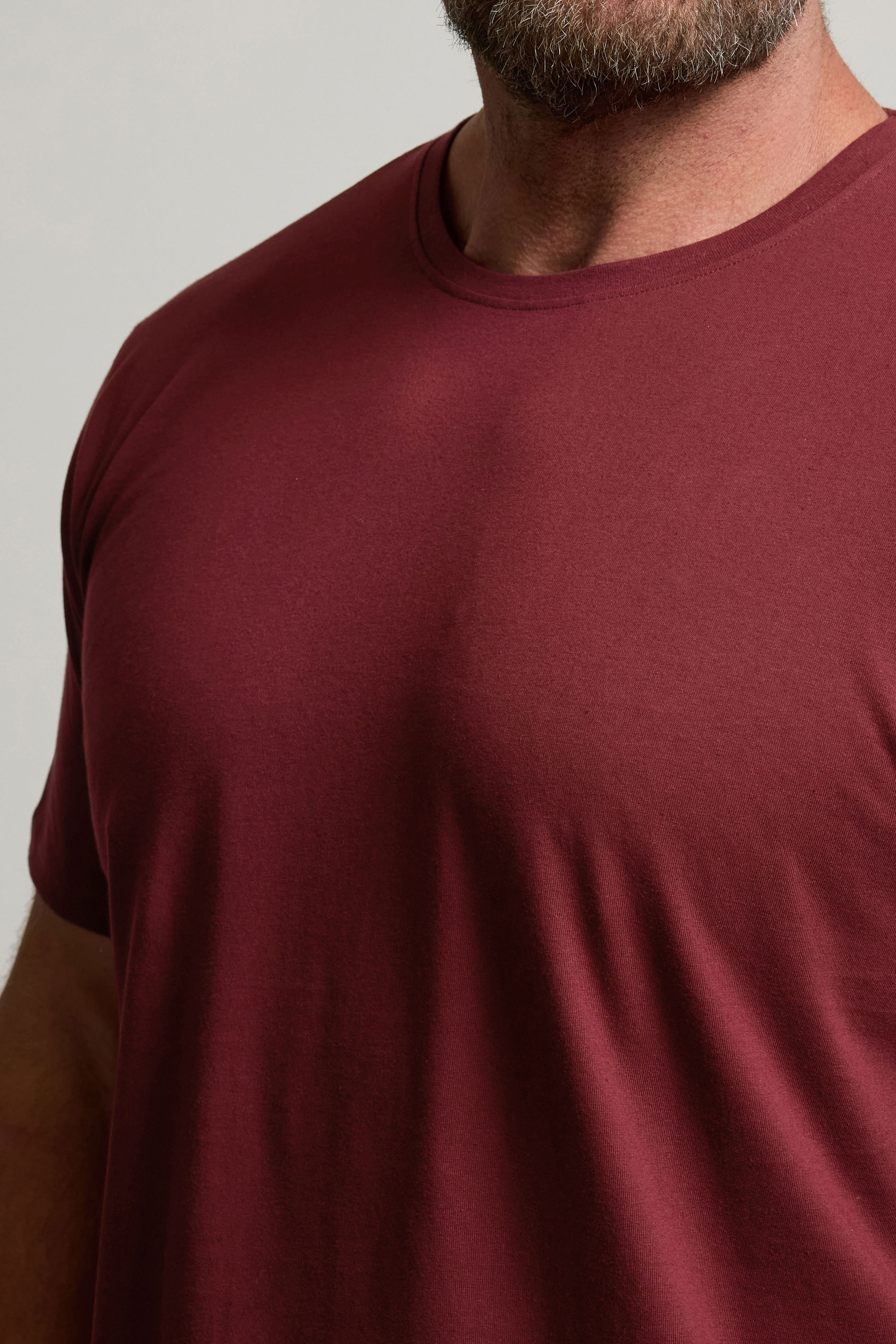 BadRhino Big & Tall Windsor Wine Red Extra Long Core T-Shirt | BadRhino 4