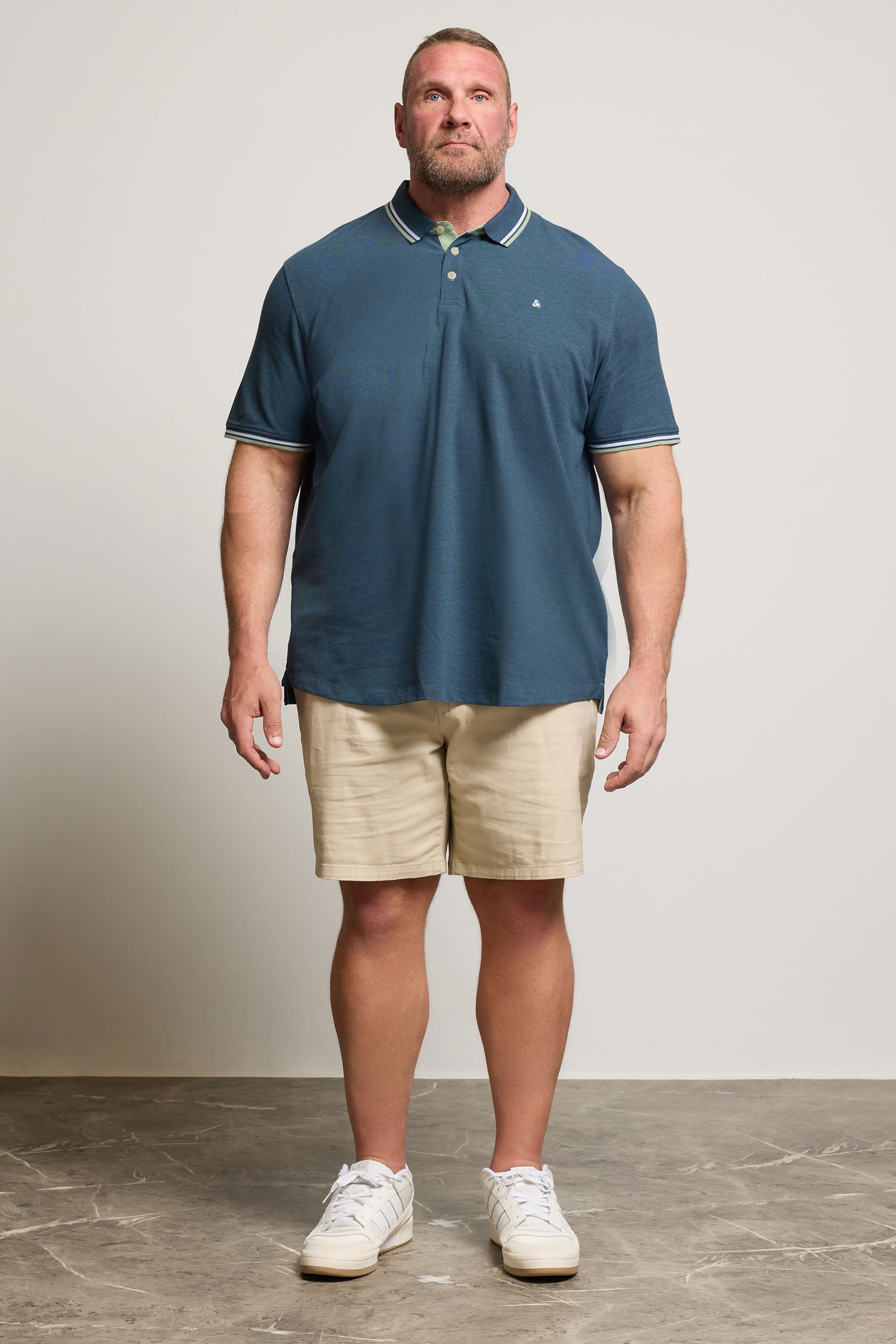 JACK & JONES Big & Tall Oceanview Blue Paulos Polo Shirt | BadRhino 2