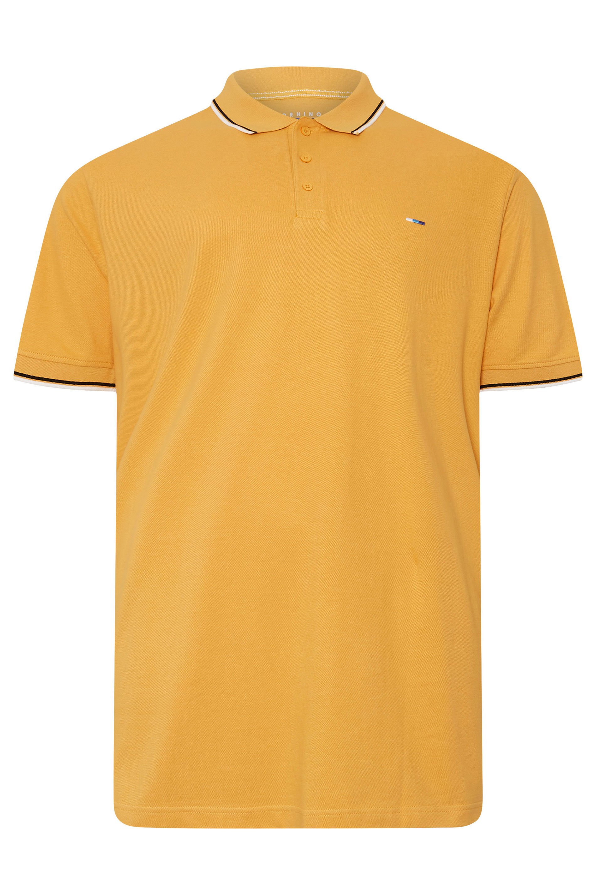 BadRhino Big & Tall Yellow Tipped Polo Shirt | BadRhino 5