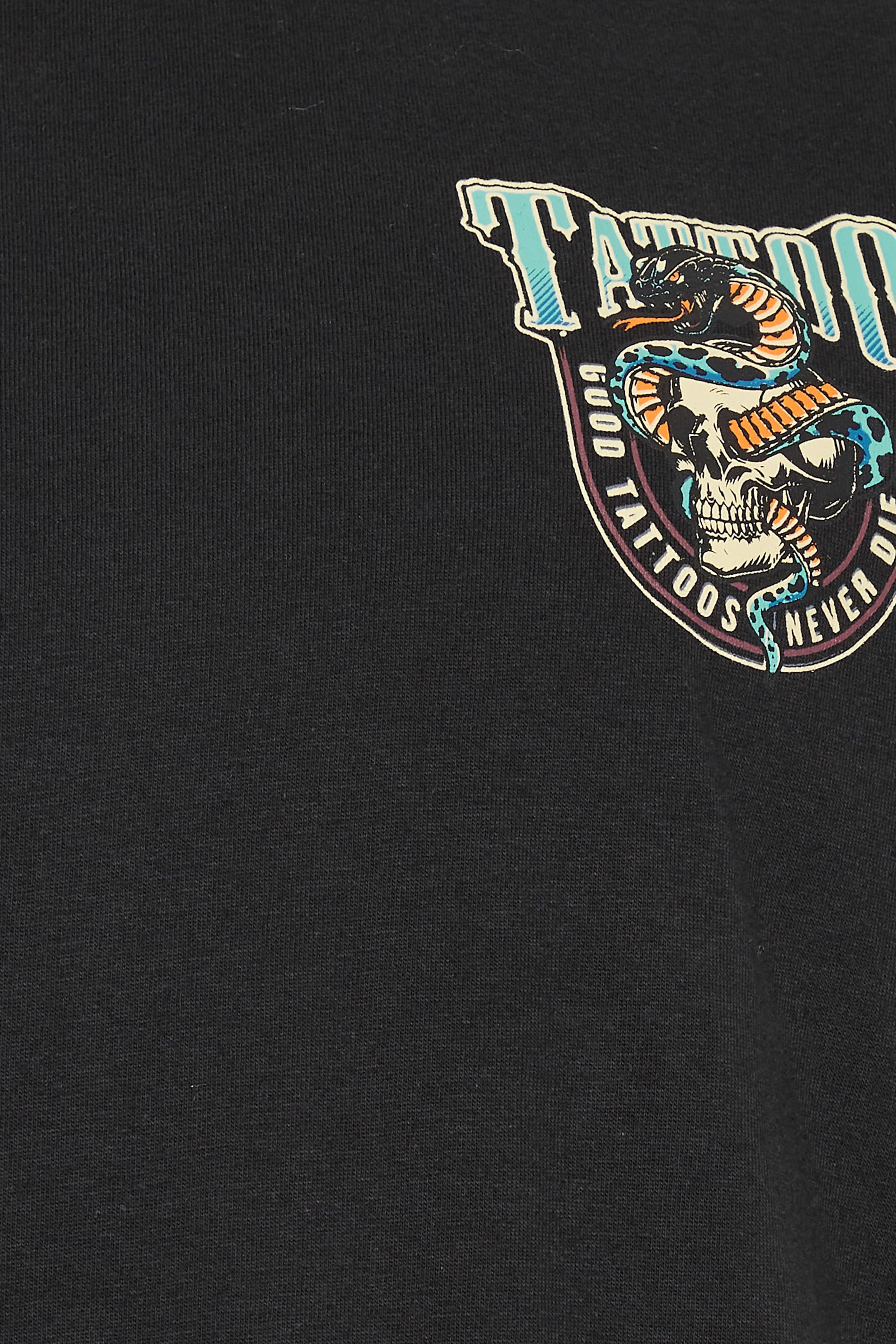 BadRhino Big & Tall Black 'Tattoo Fest' Graphic Print T-Shirt | BadRhino 6