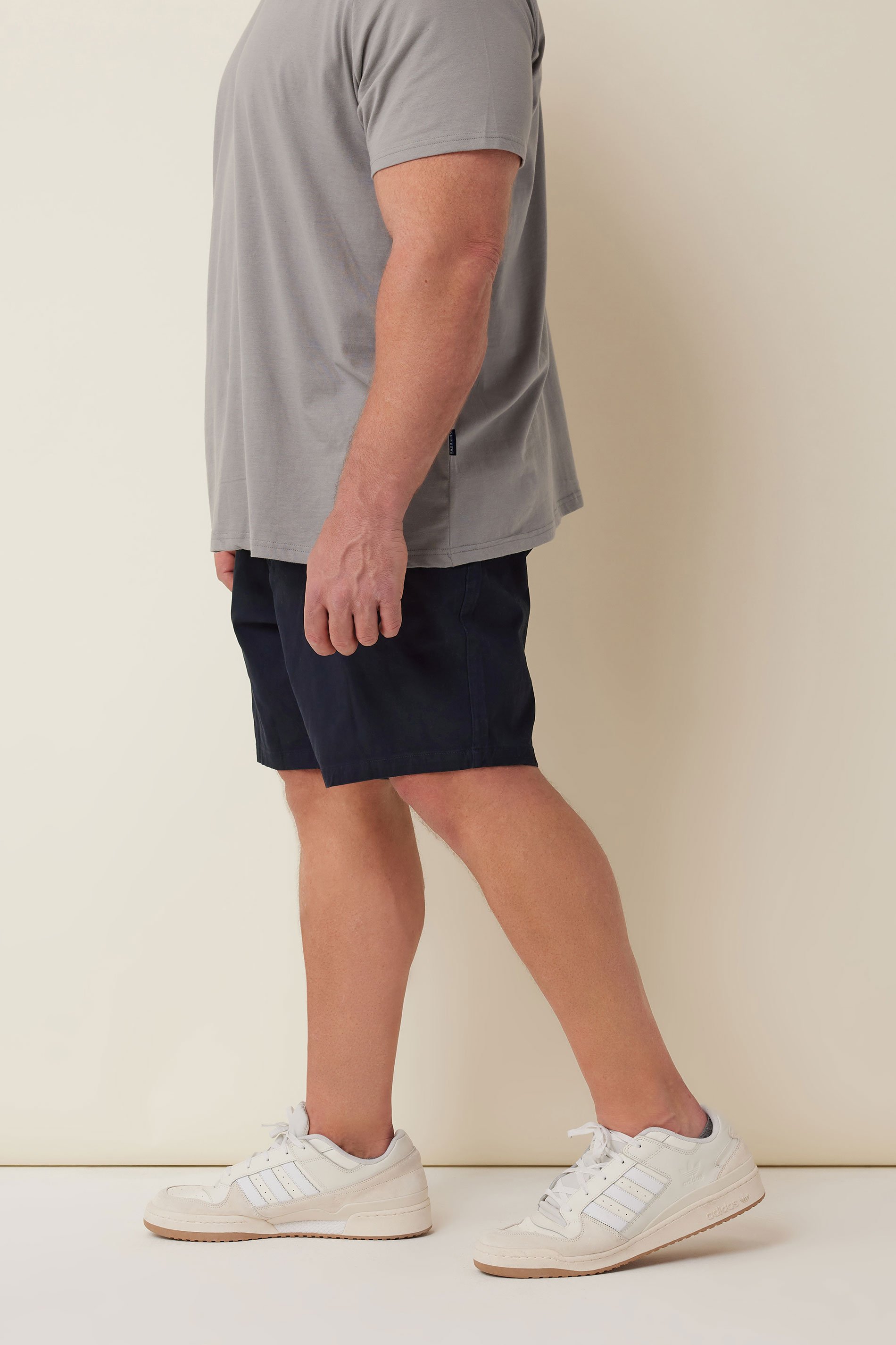 BadRhino Navy Blue Stretch Elasticated Waist Chino Shorts | BadRhino 4