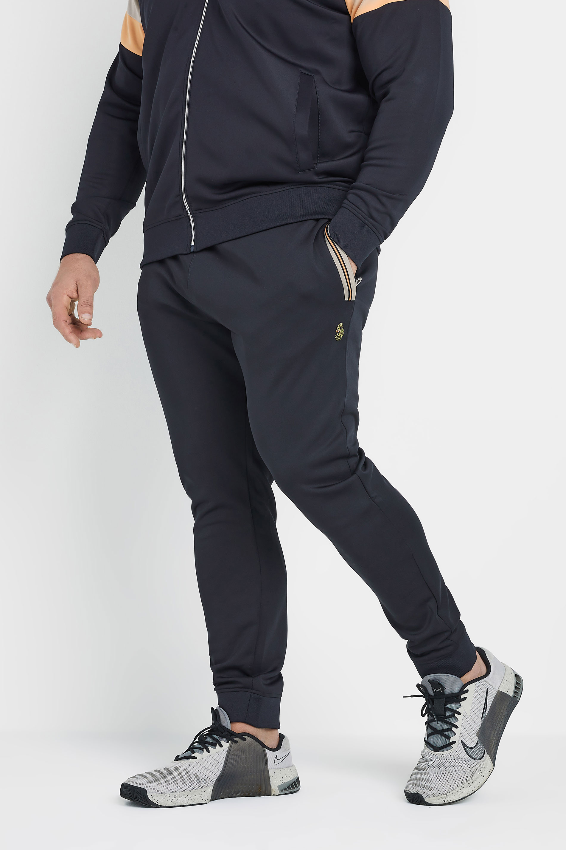 LUKE 1977 Big & Tall Navy Blue Joggers | BadRhino 1