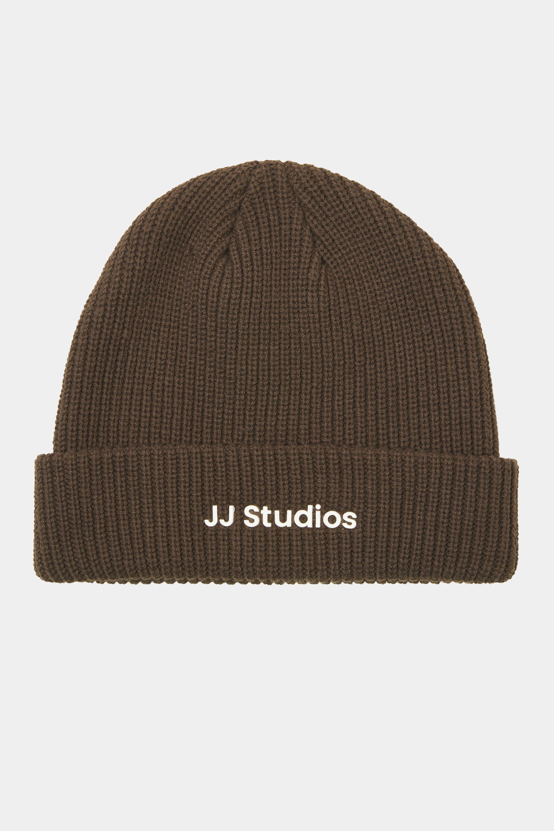 JACK & JONES Big & Tall Brown Studio Beanie | BadRhino 1