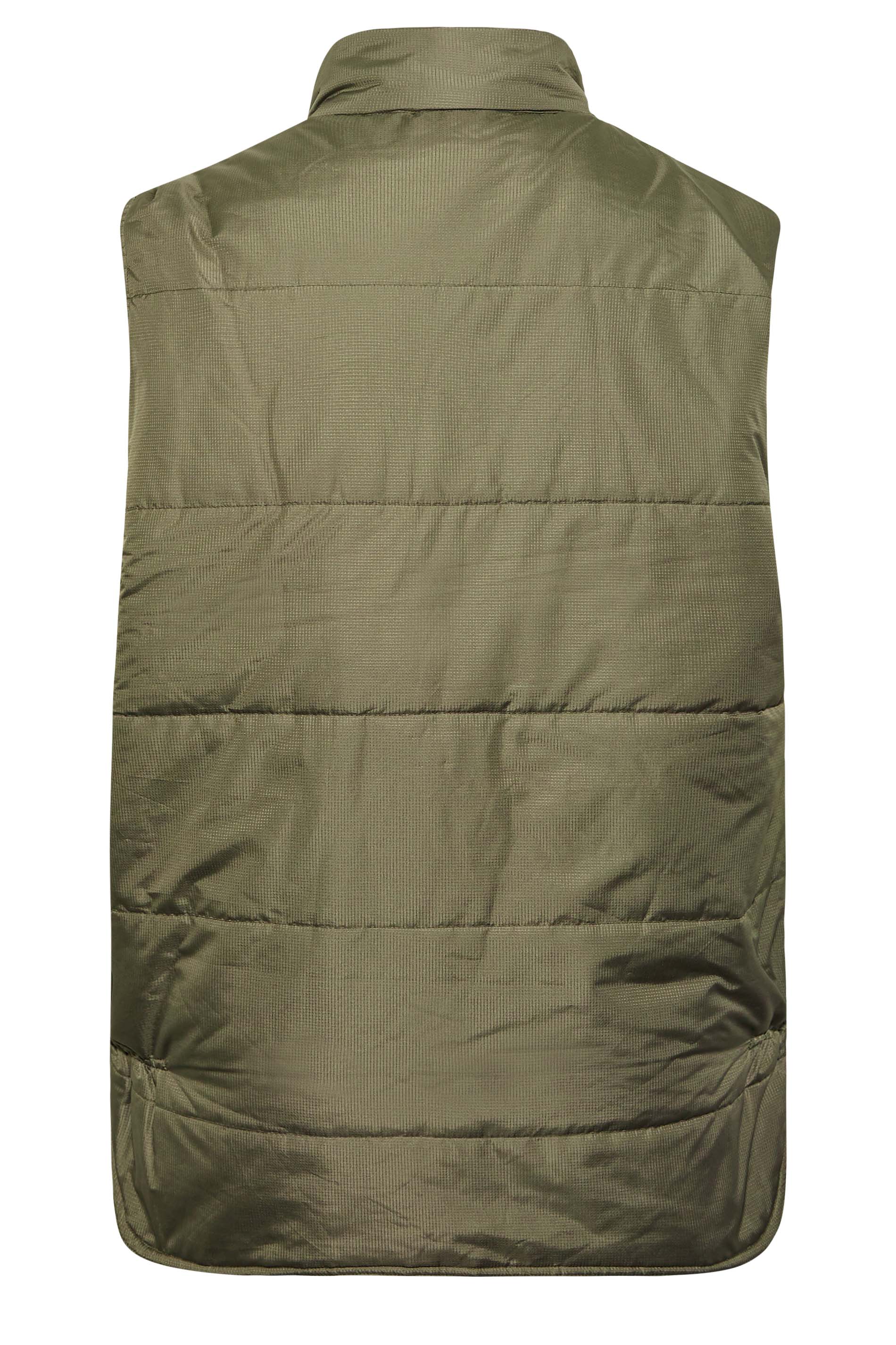KAM Big & Tall Green Military Multi Pocket Gilet | BadRhino 4