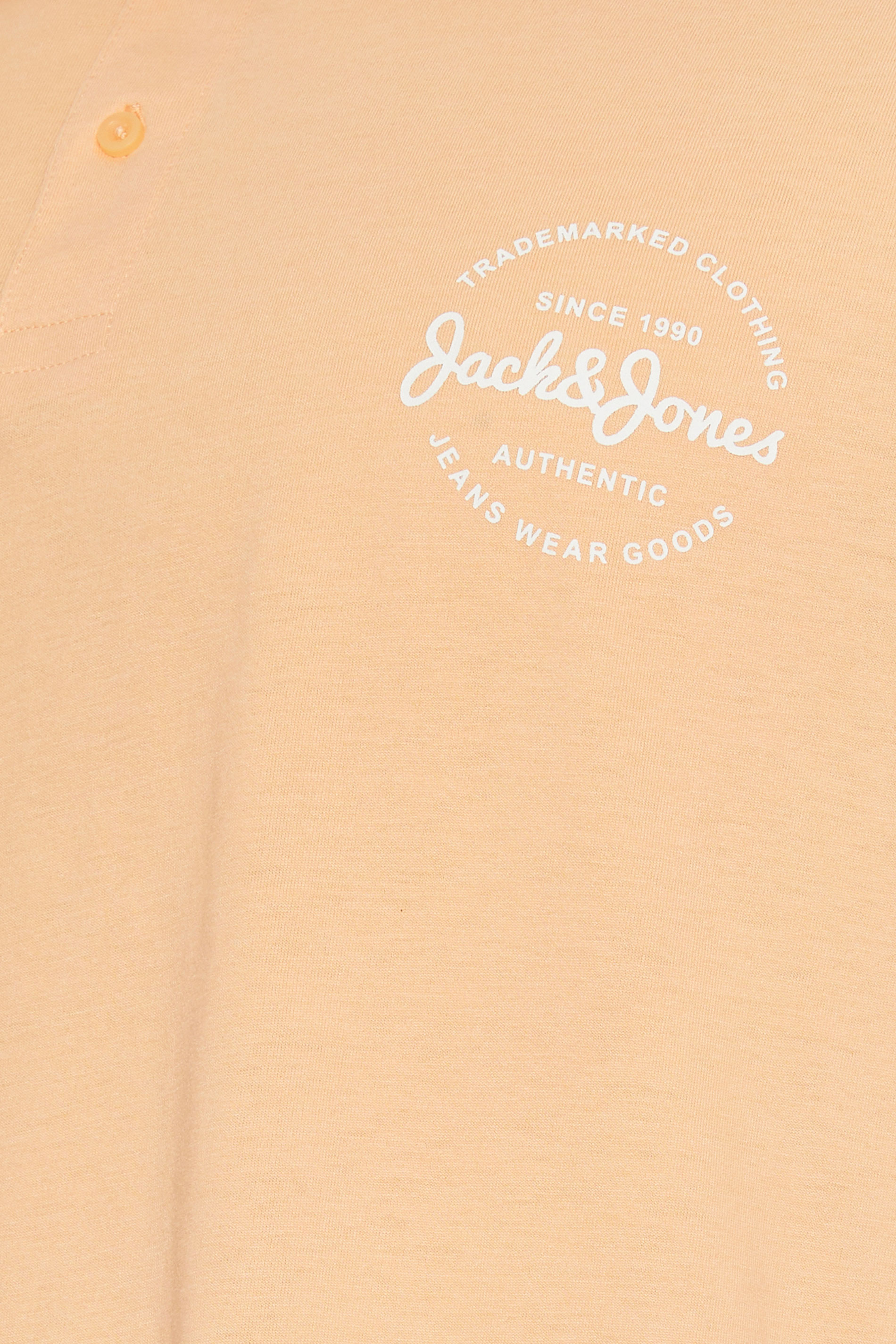 JACK & JONES Orange Short Sleeve Polo Shirt | BadRhino 2