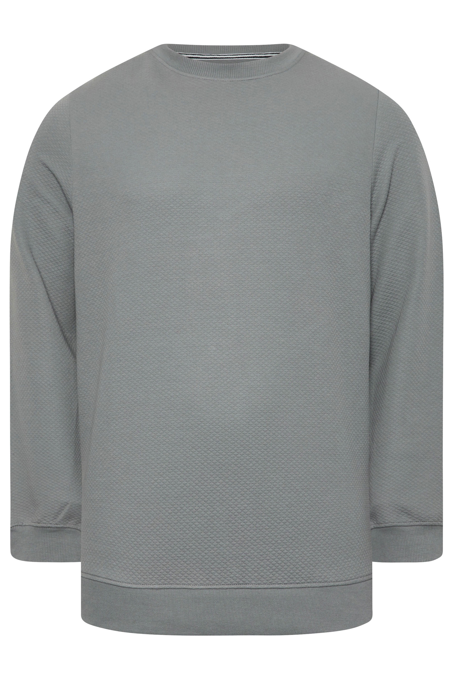 BadRhino Big & Tall Grey Diamond Quilted Sweatshirt | BadRhino 4