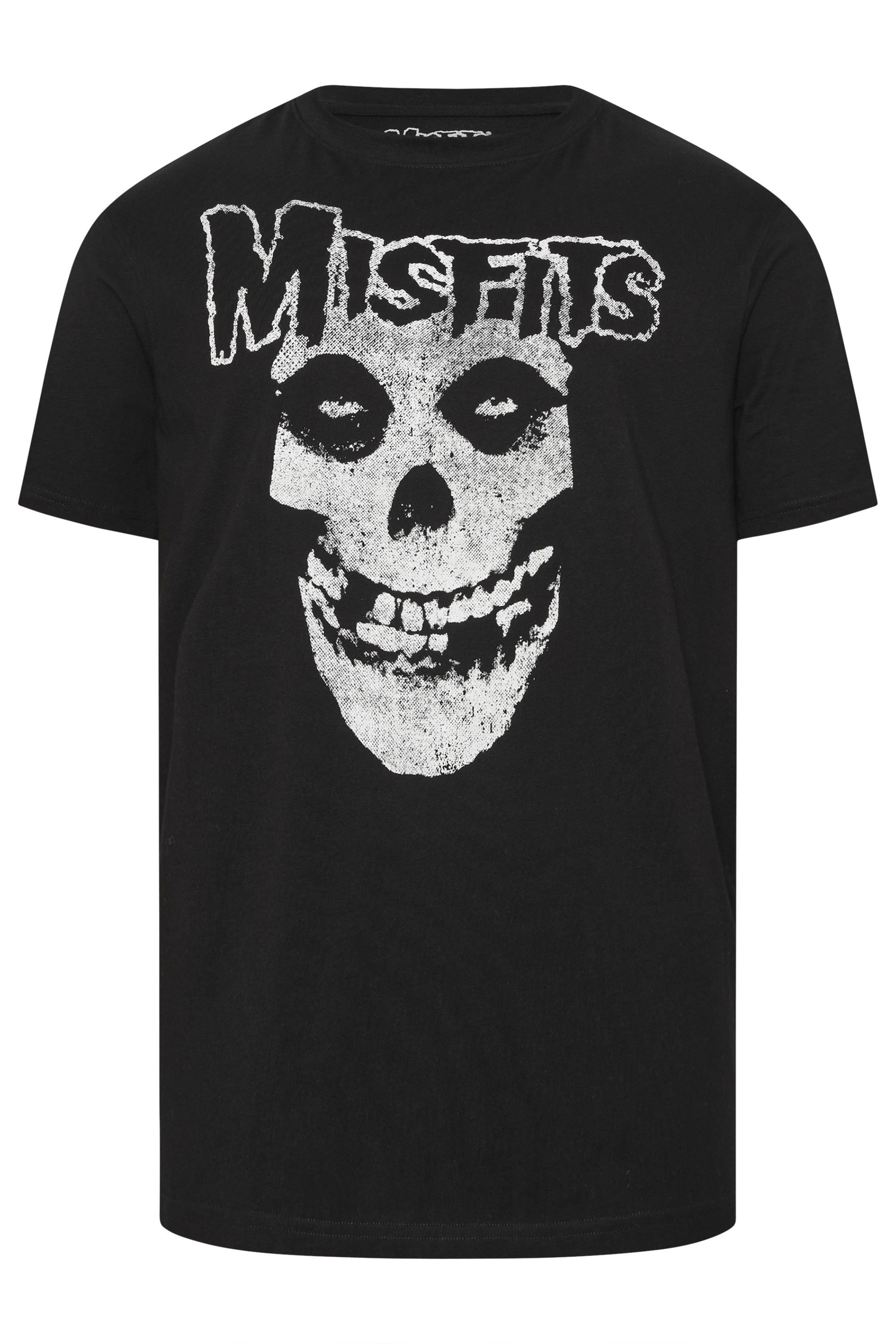 BadRhino Big & Tall Black Extra Long Misfits Graphic T-Shirt | BadRhino 1