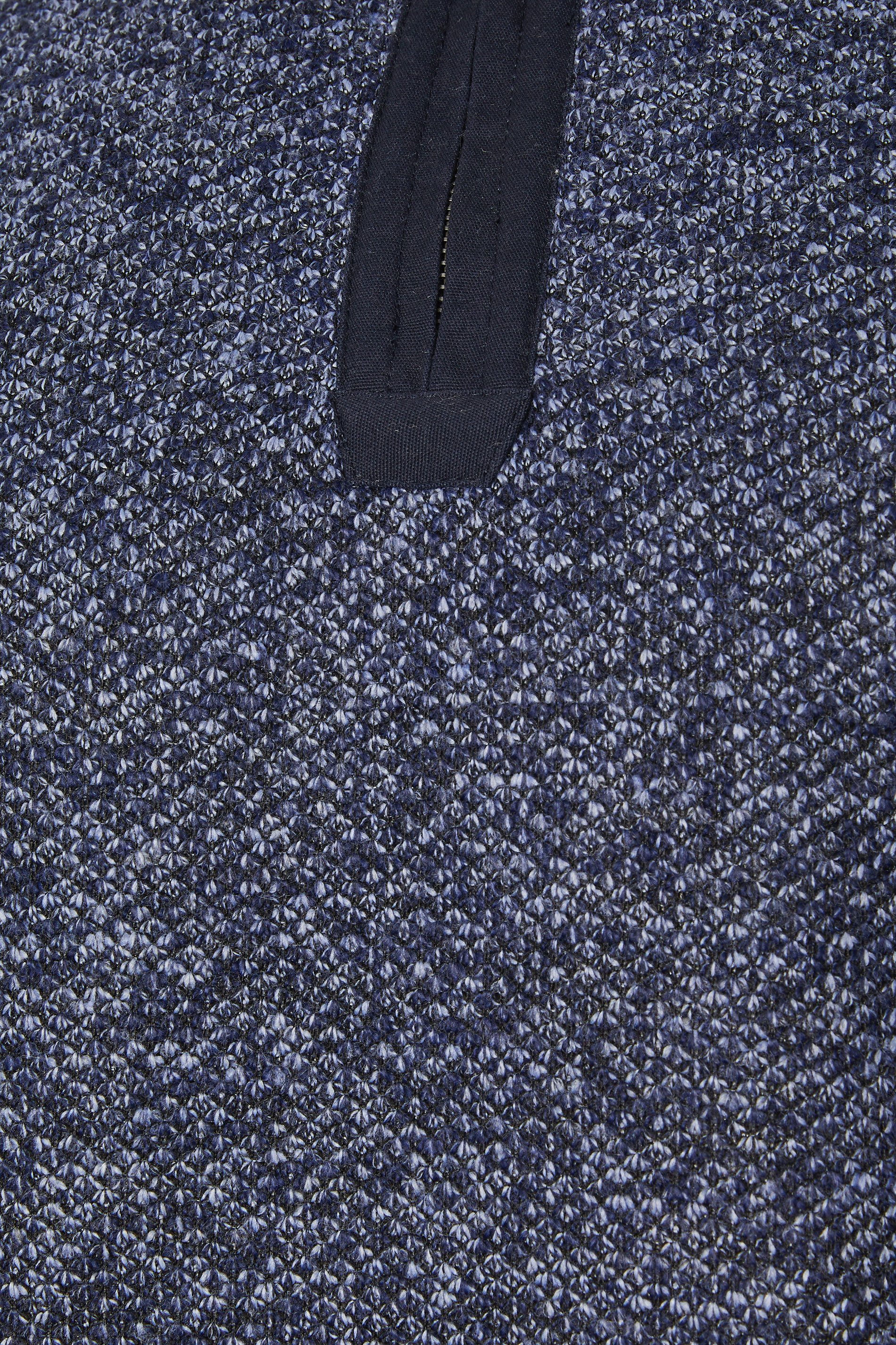 BadRhino Big & Tall Navy Blue Sherpa Lined Quarter Zip Jumper | BadRhino 7