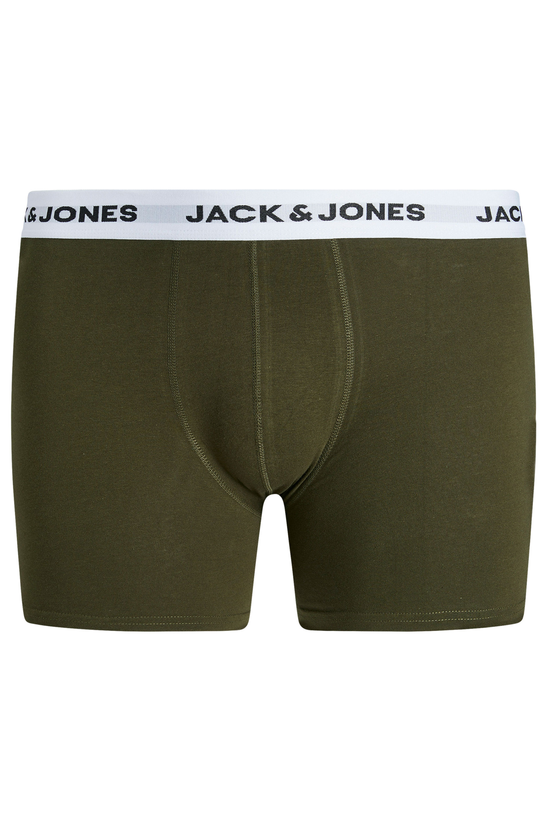 JACK & JONES Big & Tall 5 PACK Green & Black Boxers | BadRhino 5