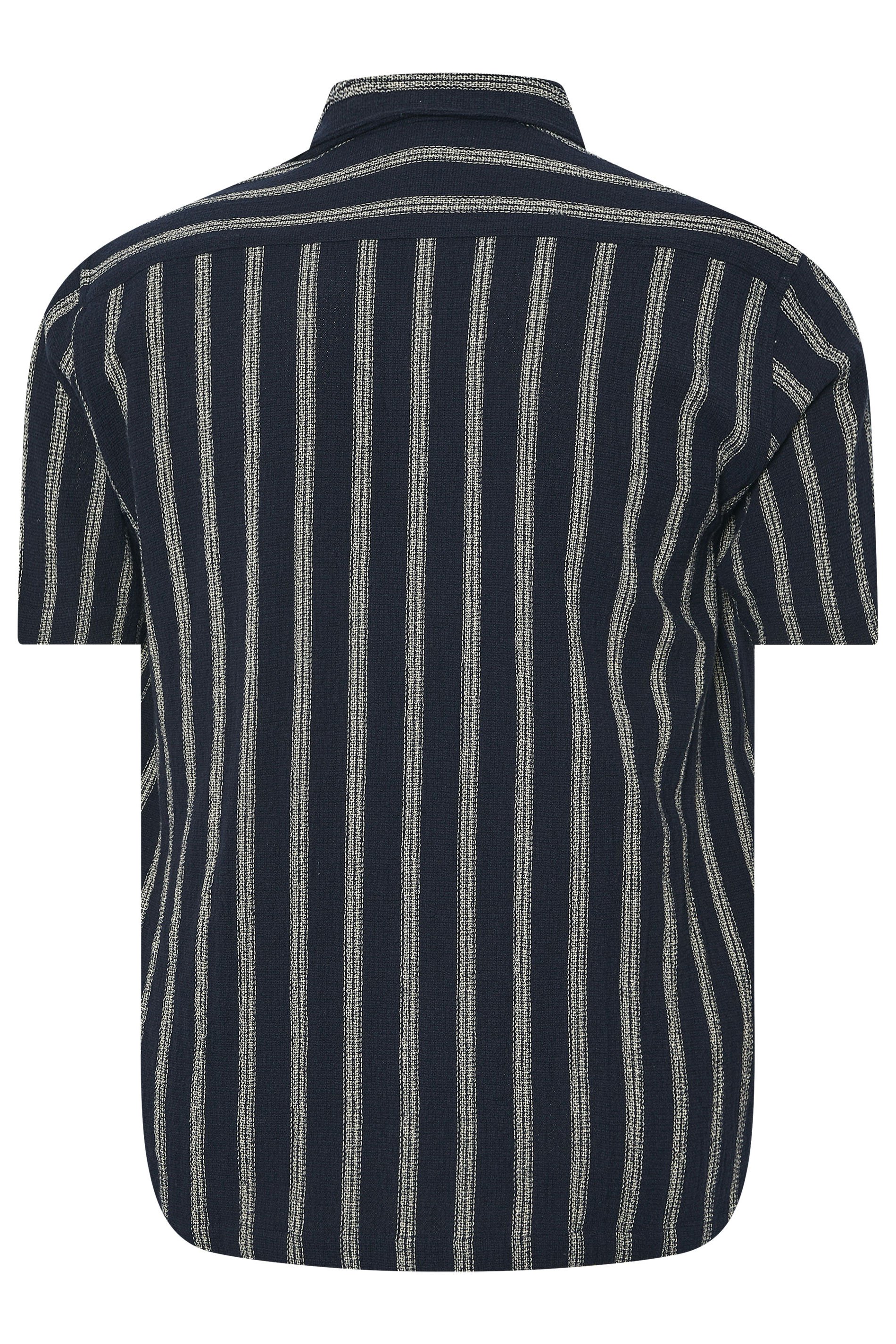 BadRhino Big & Tall Navy Blue Stripe Shirt | BadRhino 8